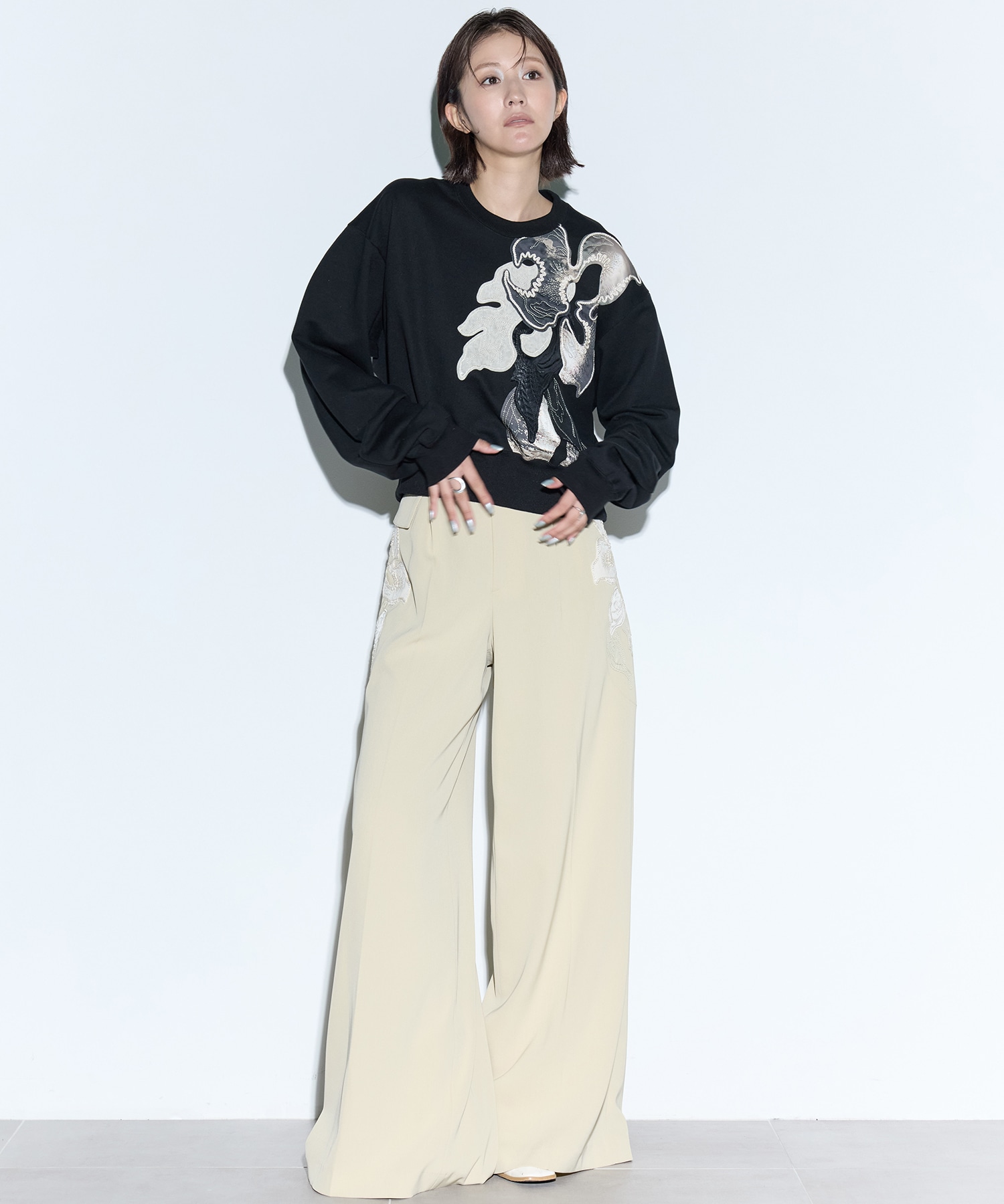 Patchwork embroidered sweatshirt MURRAL