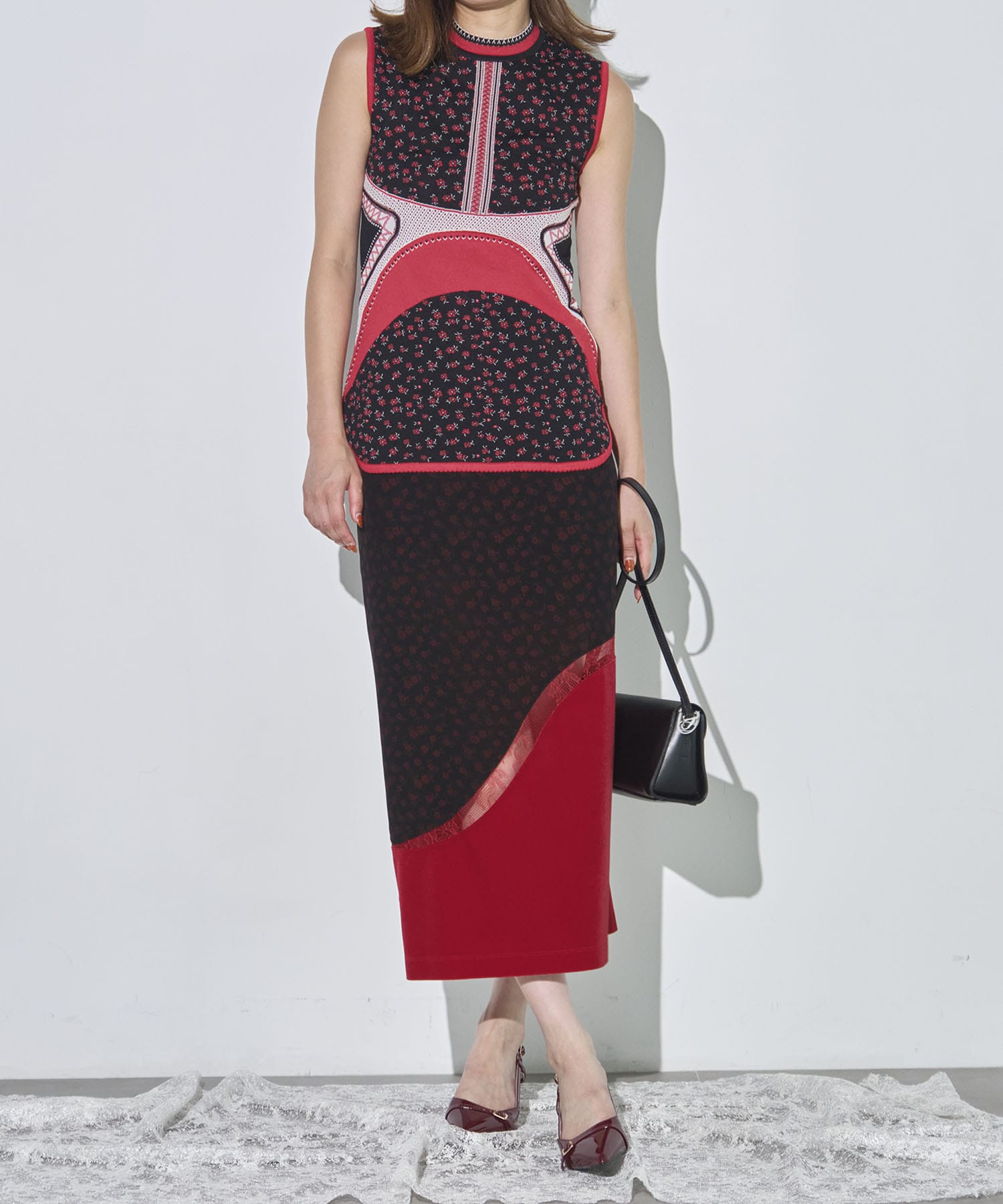 トップス Mame / Double Face Floral Detail Knitted Mame Kurogouchi(マメ)の通販 - Seltie セルティ