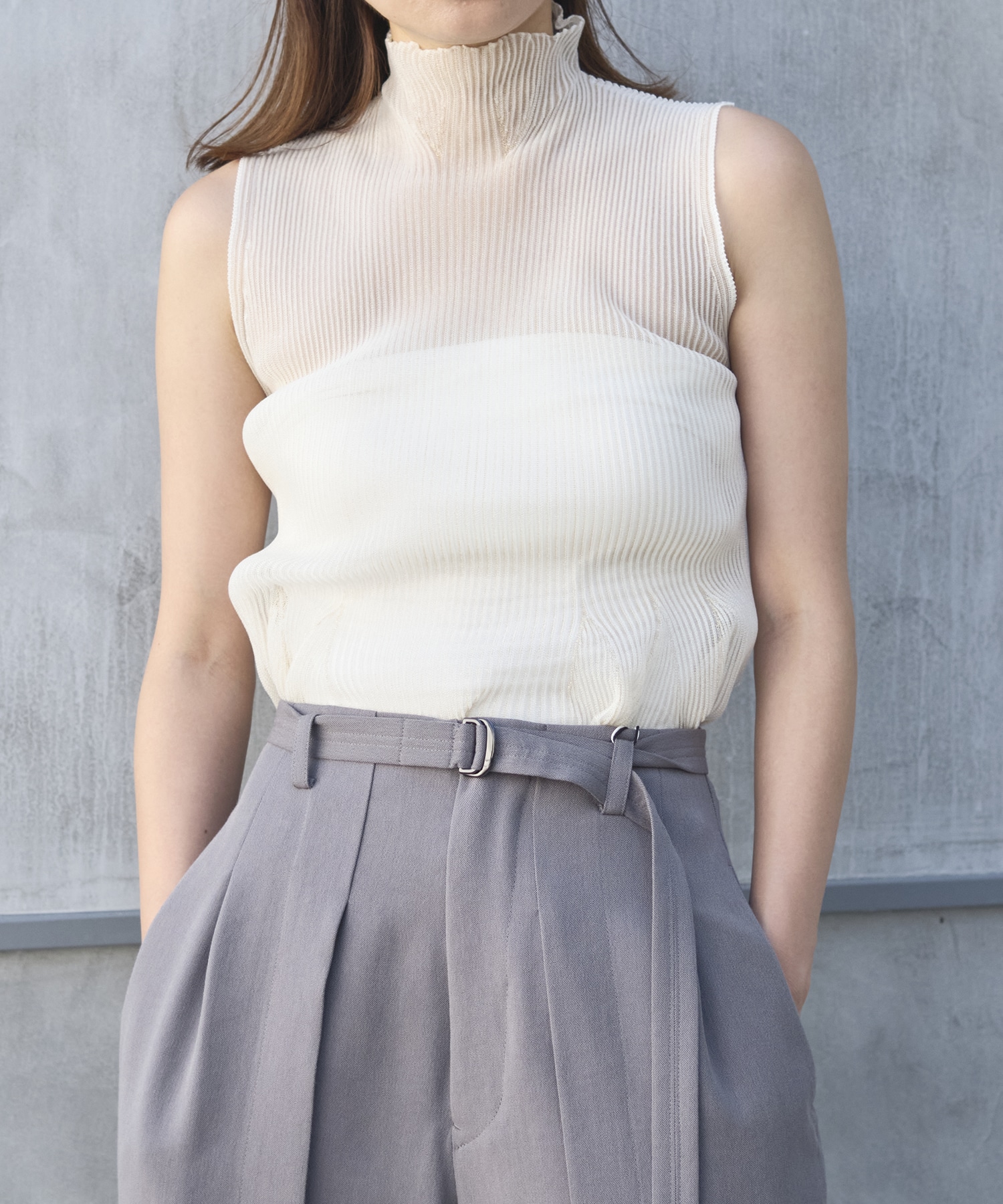 トップス CFCL HYPHA LUCENT SLEEVELESS TOP HYPHA LUCENT GLITTER SLEEVELESS TOP