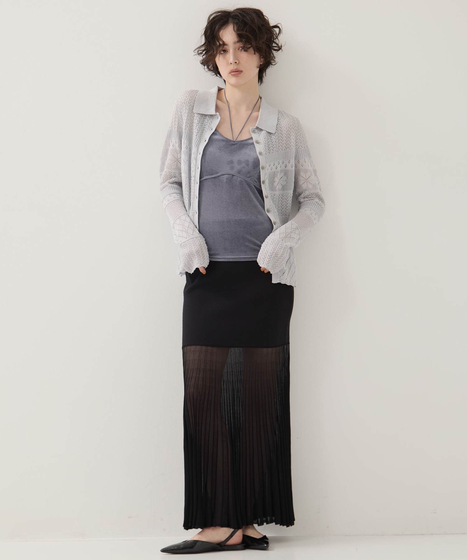 Flower Lace Knit Top EMILY ODA
