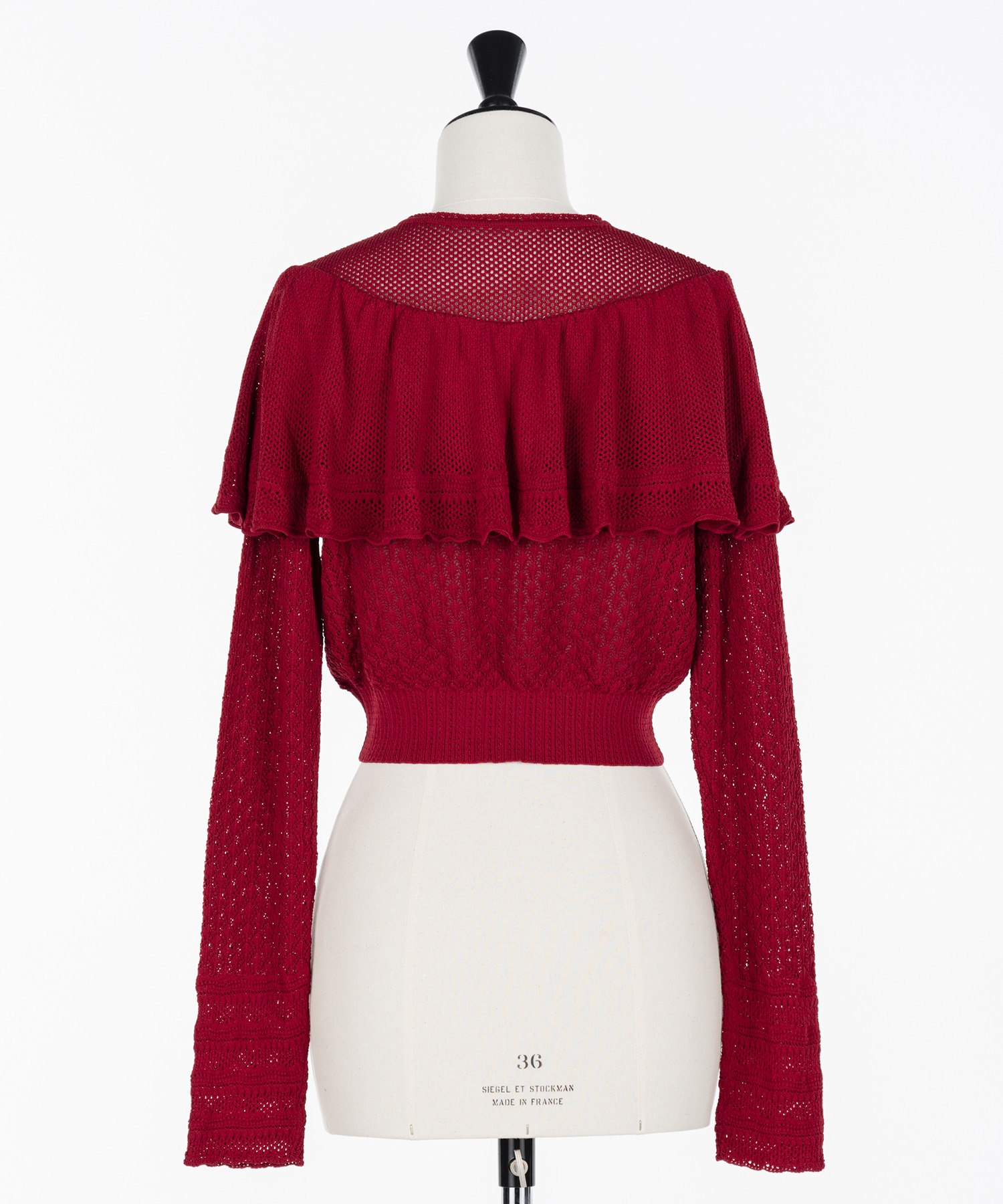 Lace-knit cape cardigan FETICO