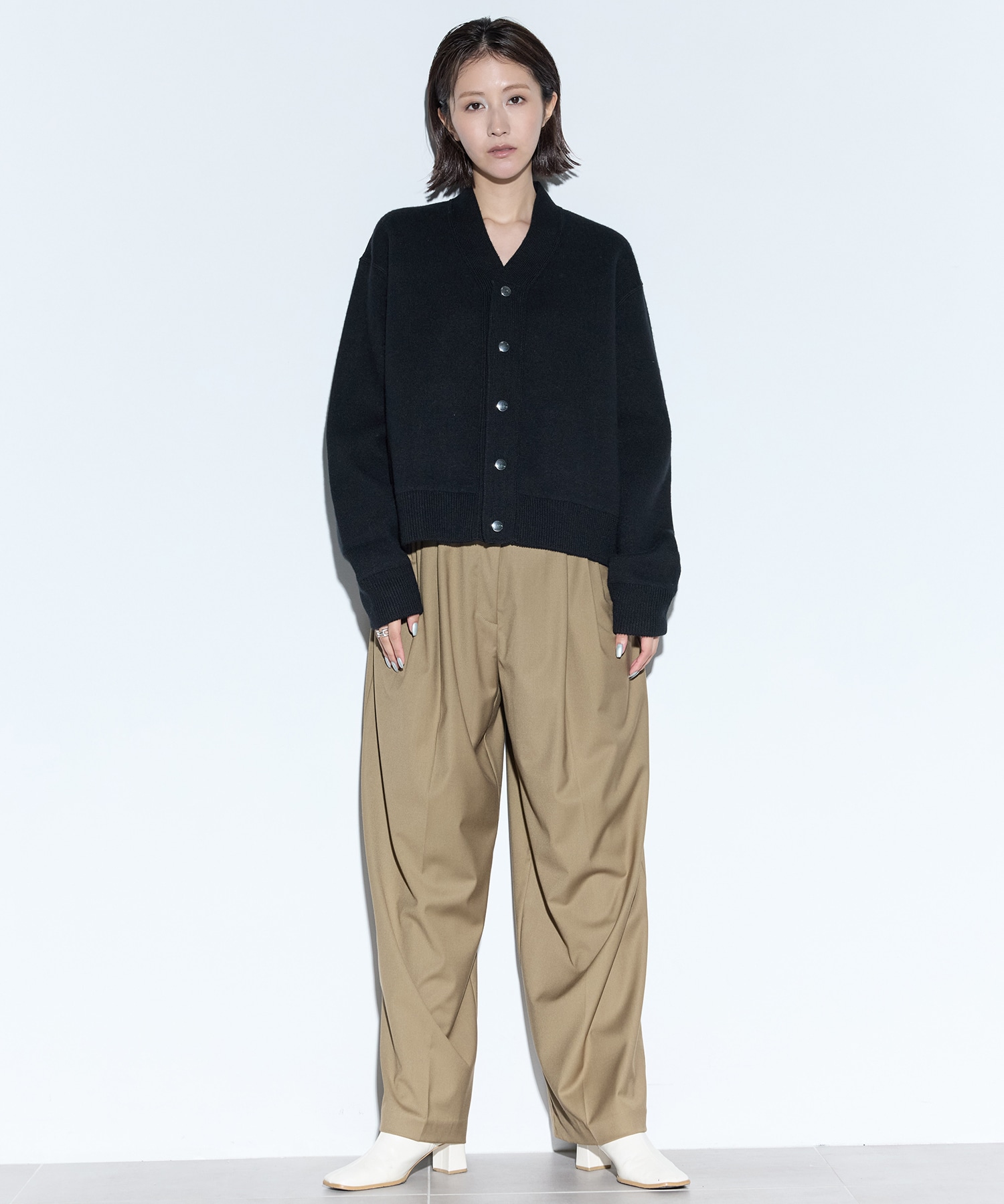 RERACS SNAP BUTTON KNIT CARDIGAN THE RERACS