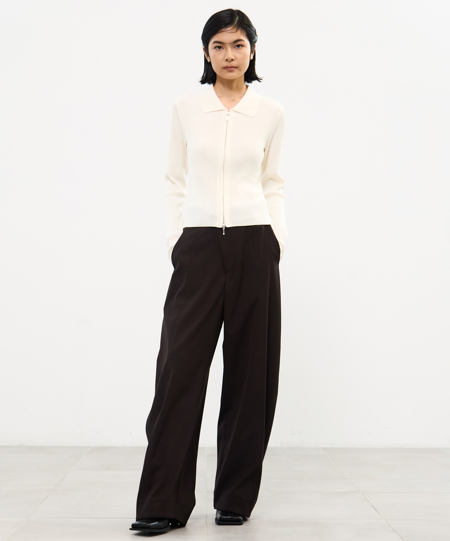 ZIP UP POLO KNIT STUDIOUS