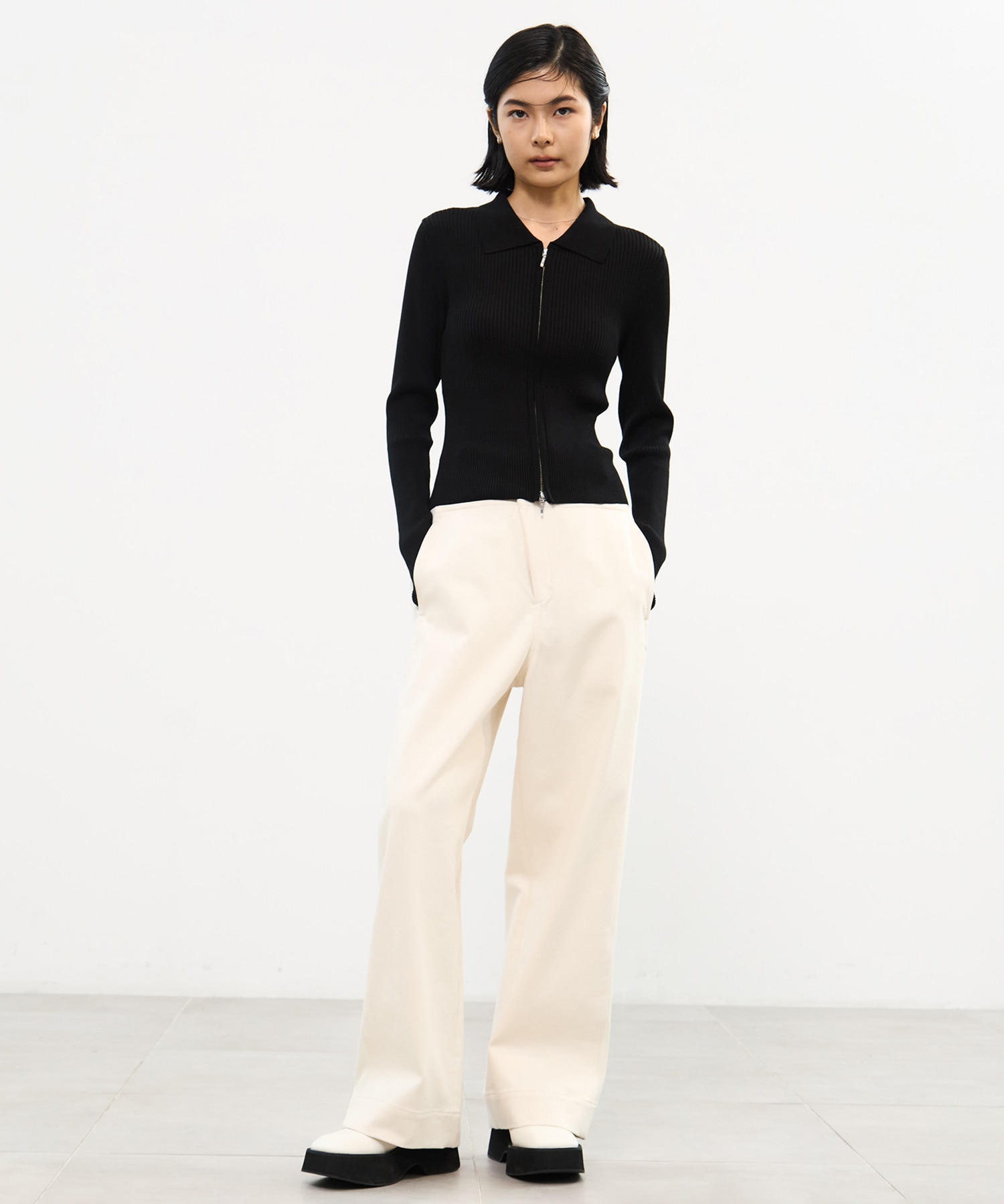 ZIP UP POLO KNIT STUDIOUS