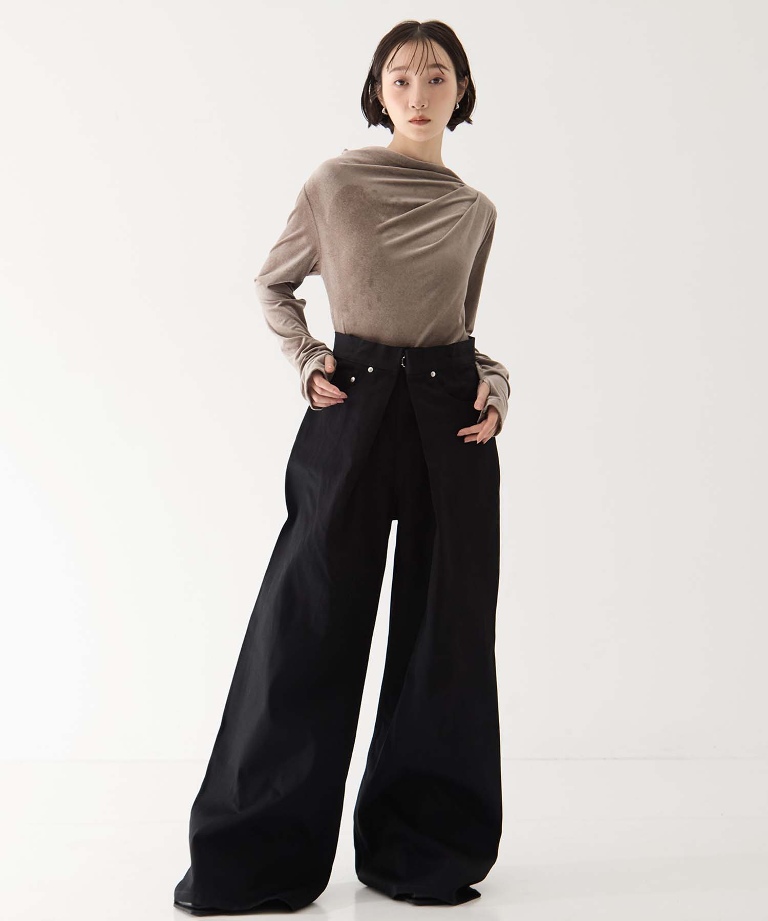 RIGID DENIM WIDE PANTS (SHORT LENGTH) JOHN LAWRENCE SULLIVAN