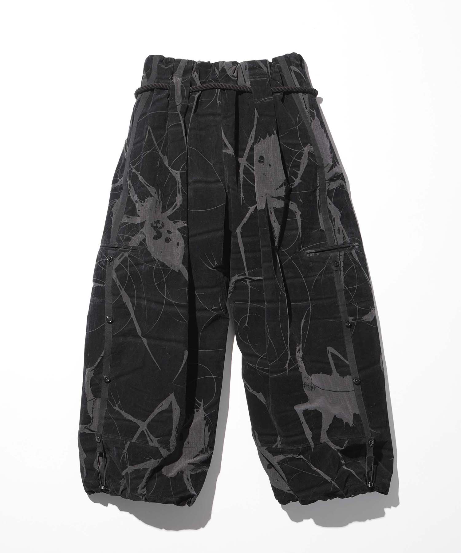 spider flocky balloon pants mukcyen