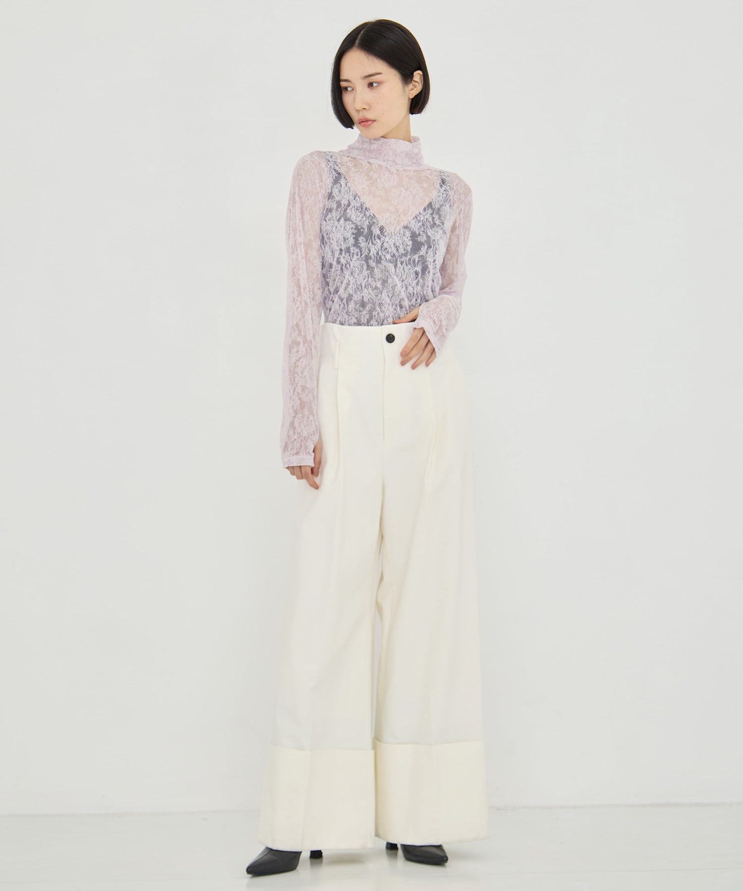 Wide Double Hem Trousers STUDIOUS