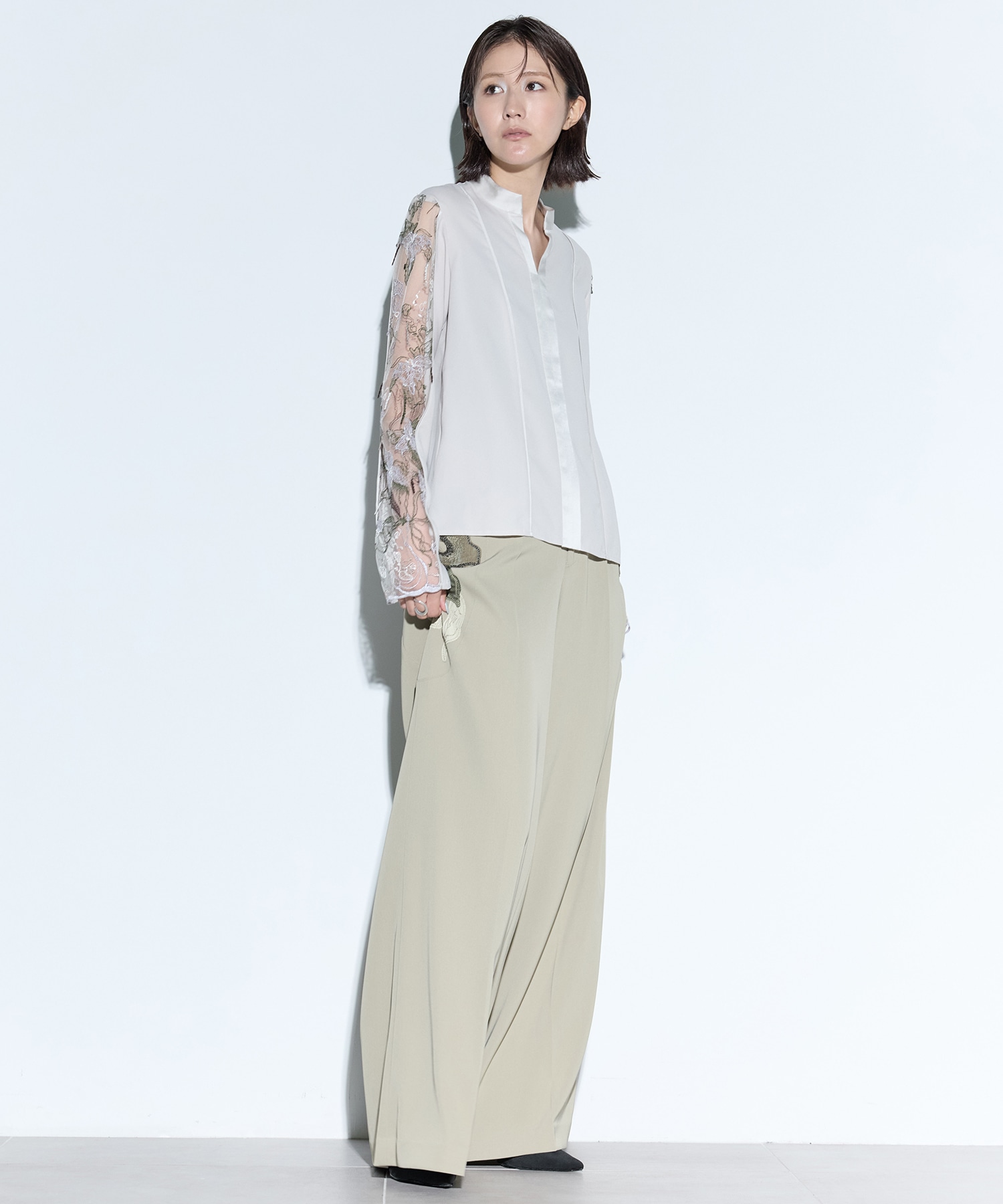 Patchwork embroidered slacks MURRAL