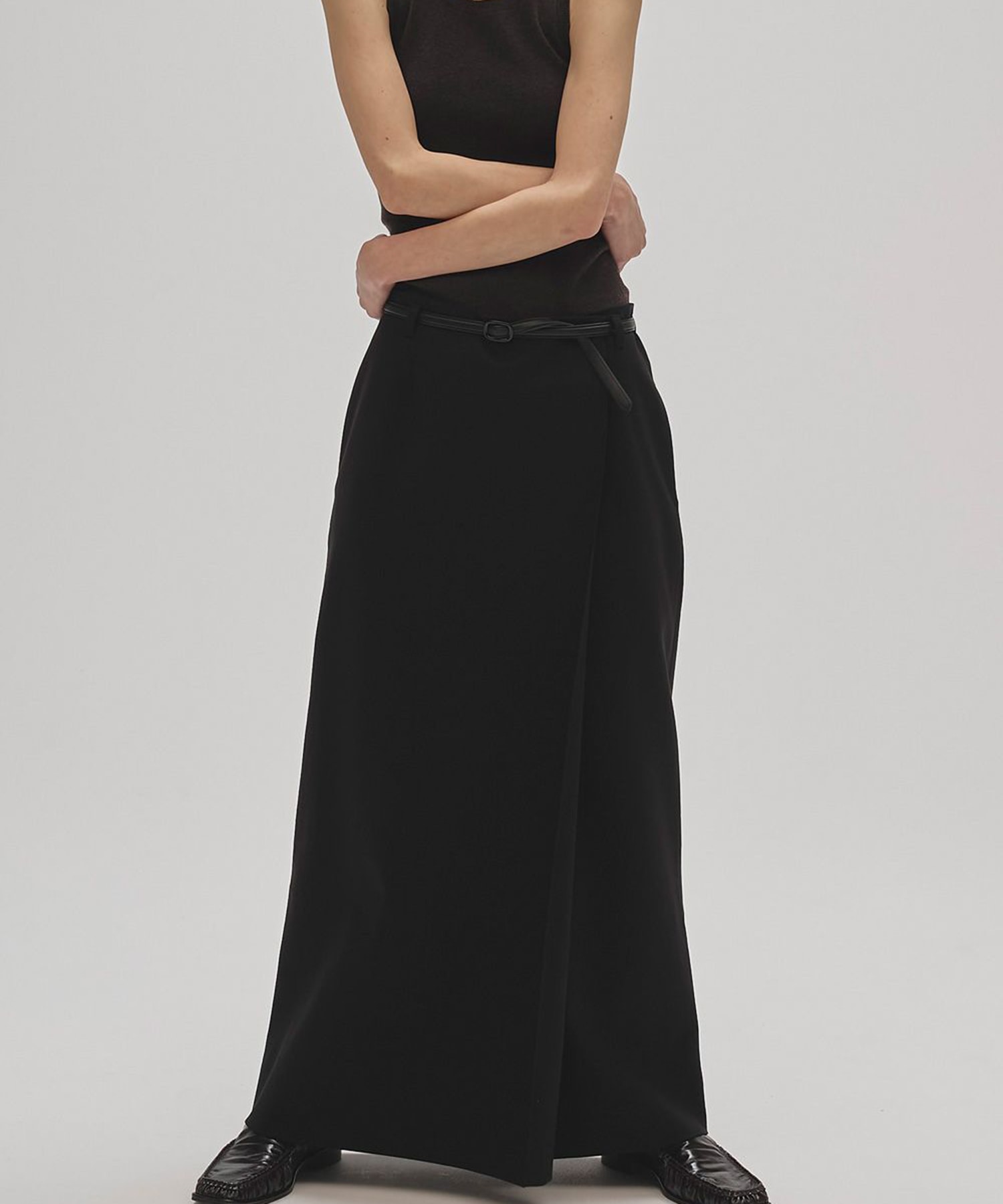 Twill Wrap Skirt TODAYFUL