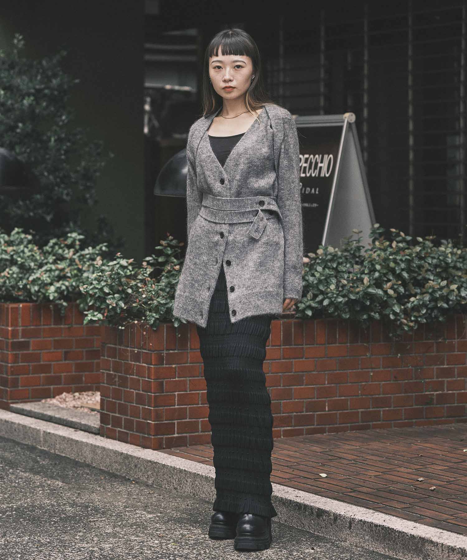 Stripe knit maxi skirt FETICO