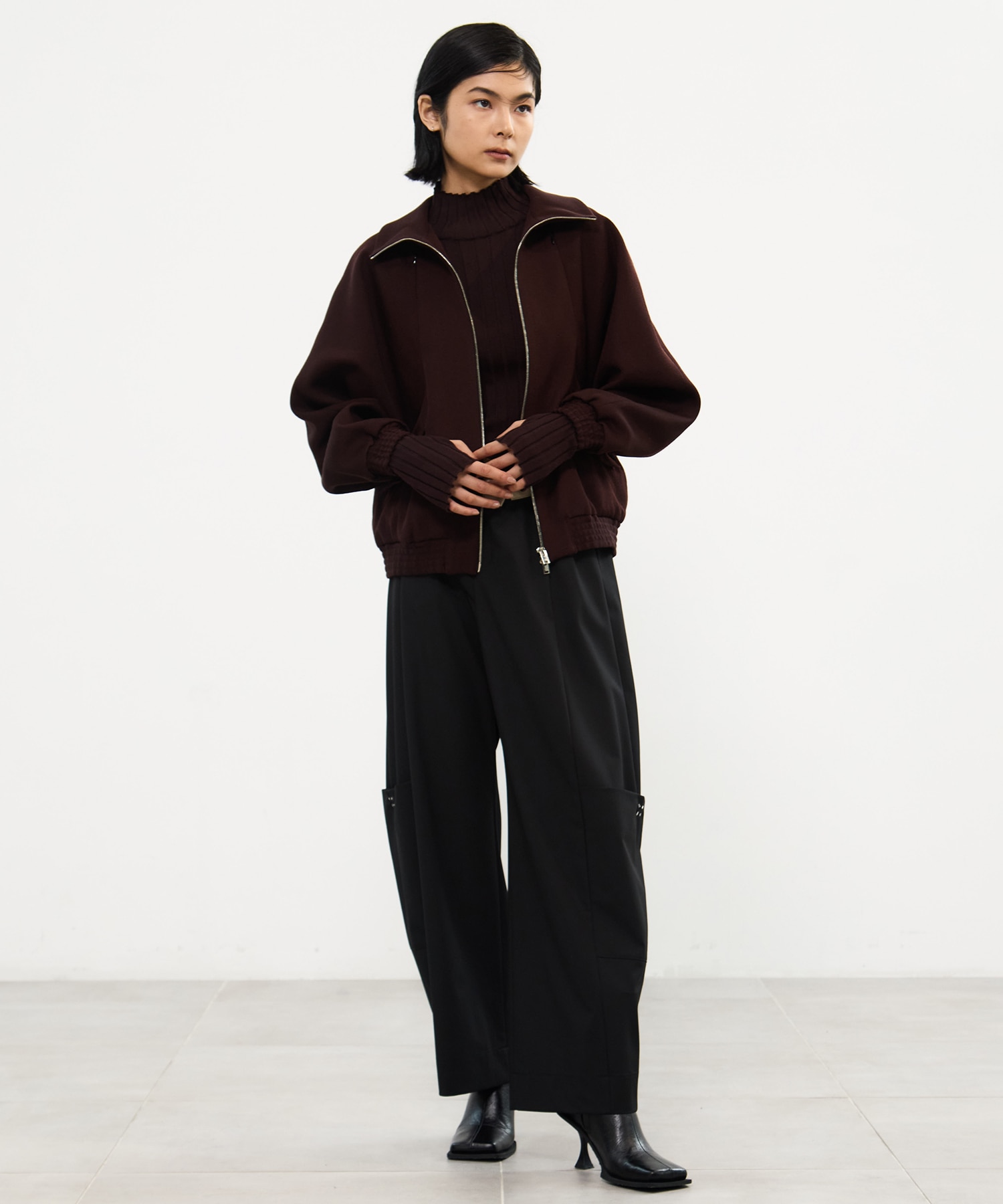 CAVARLY TWILL ZIP BLOUSON CINOH