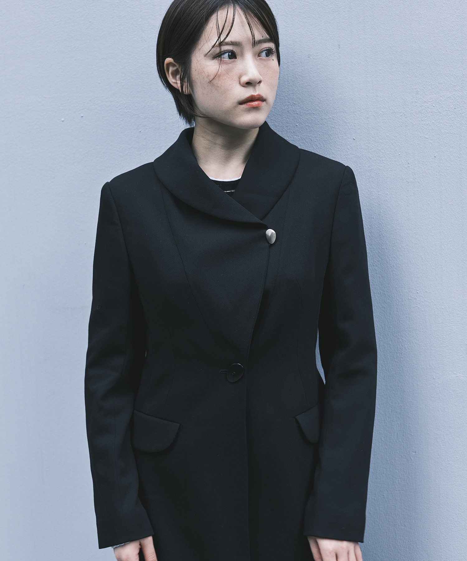 Wool Venetian Shawl Collar Jacket Mame Kurogouchi