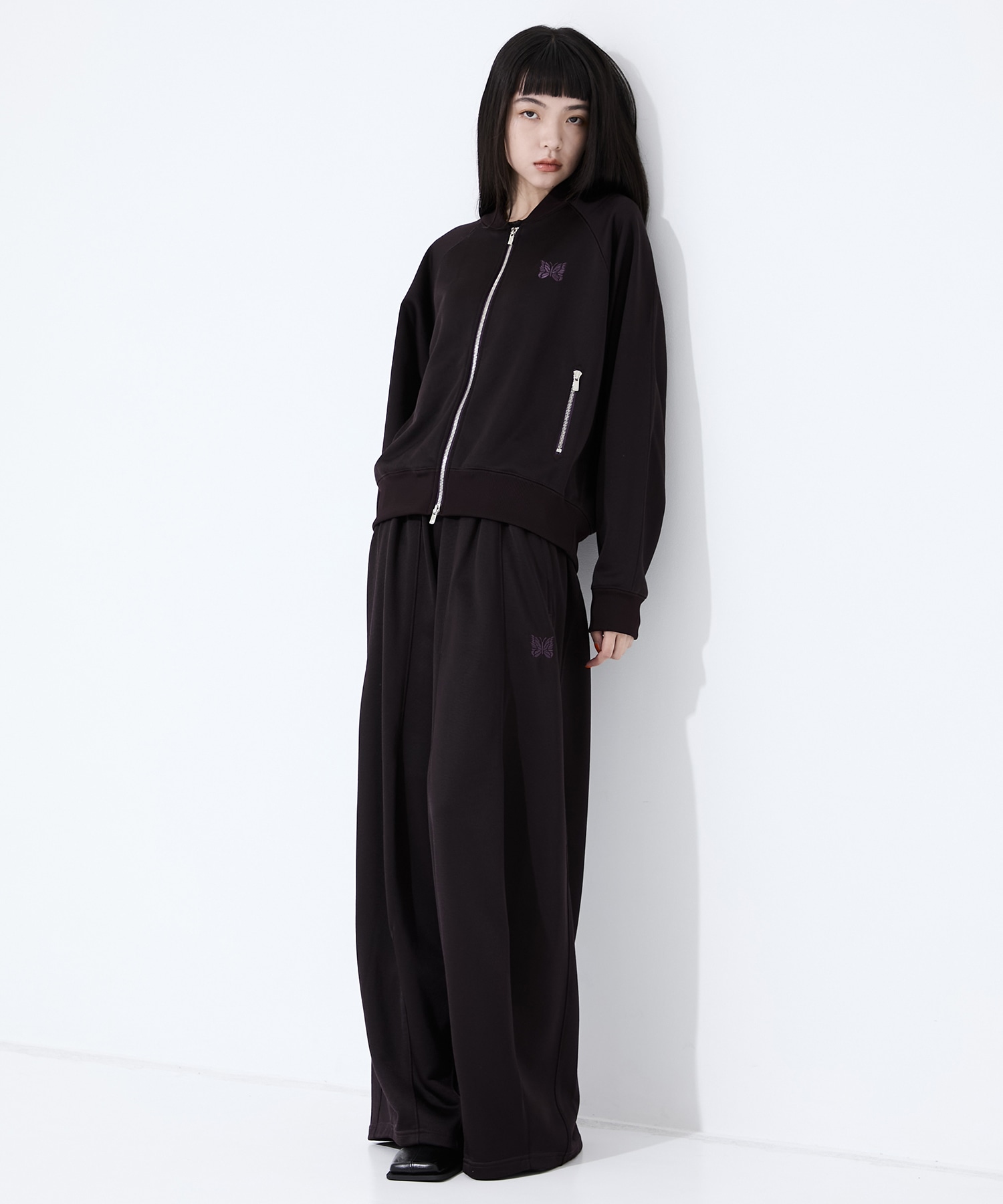 Dolman Sleeve Track Jacket - Bright Jersey Needles