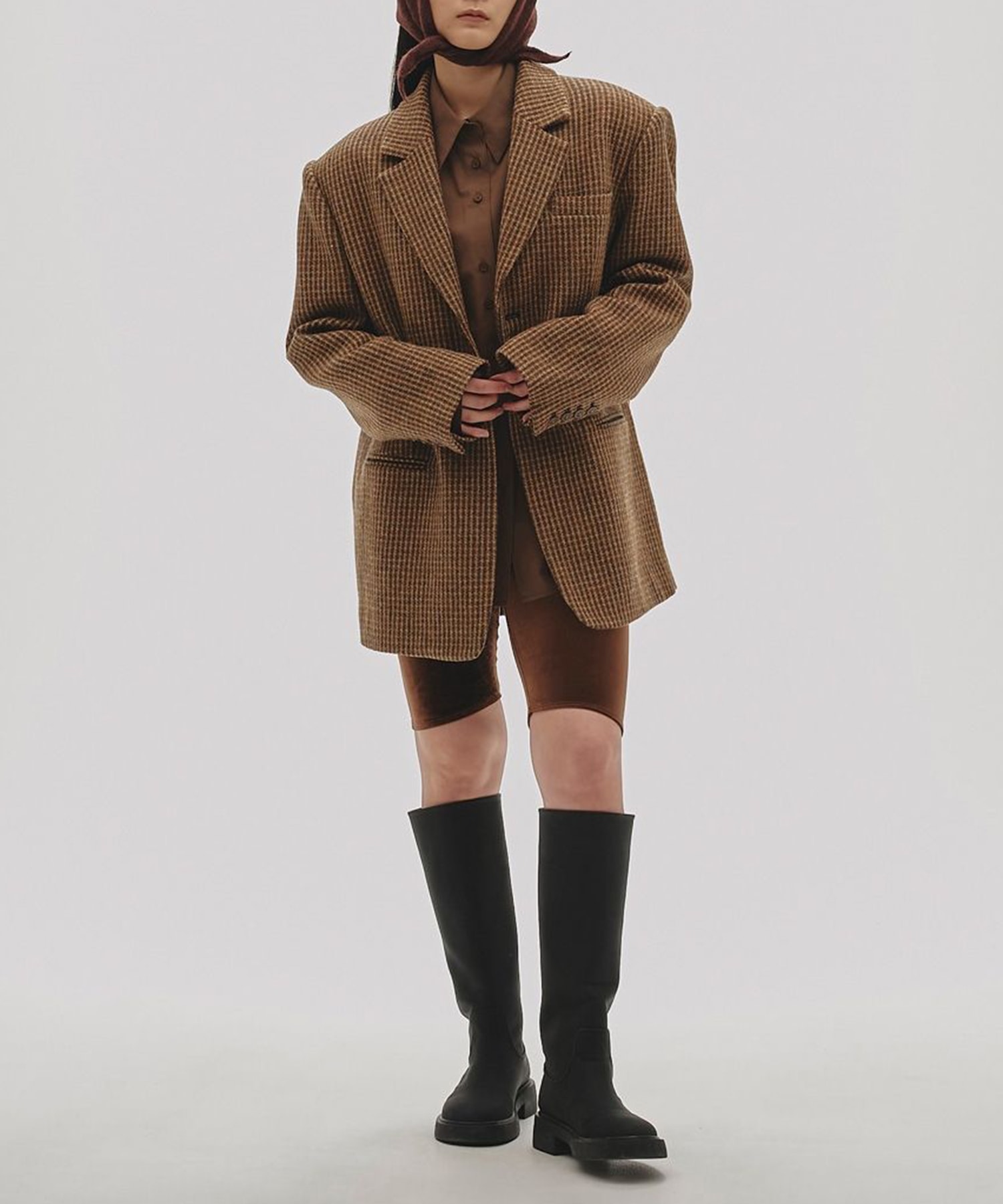 Wool100% Check Jacket TODAYFUL