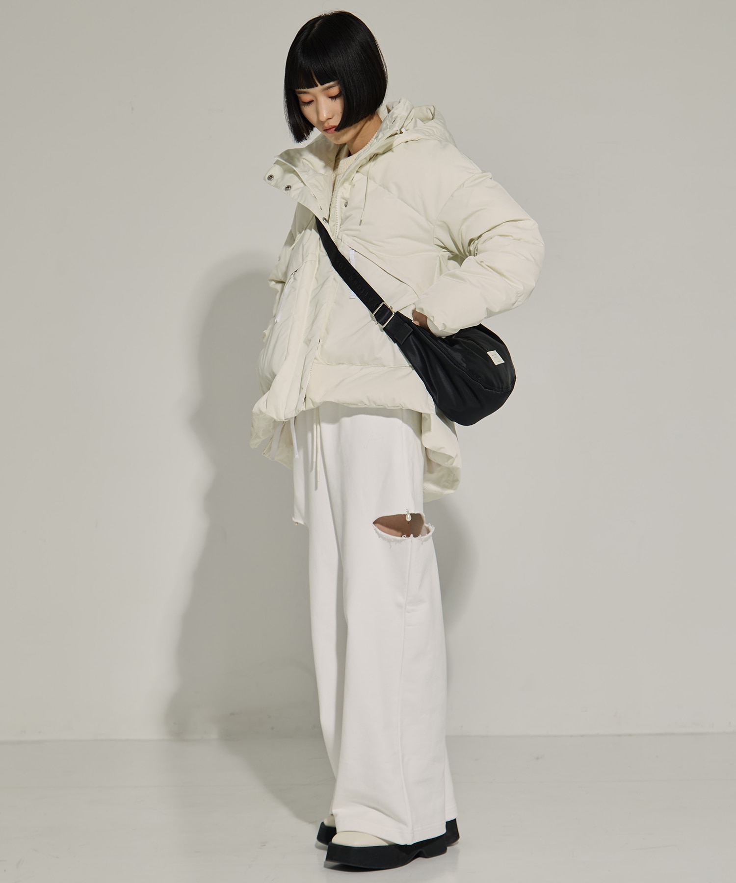 別注nylon moon shoulder bag(FREE BLACK): beautiful people: WOMENS