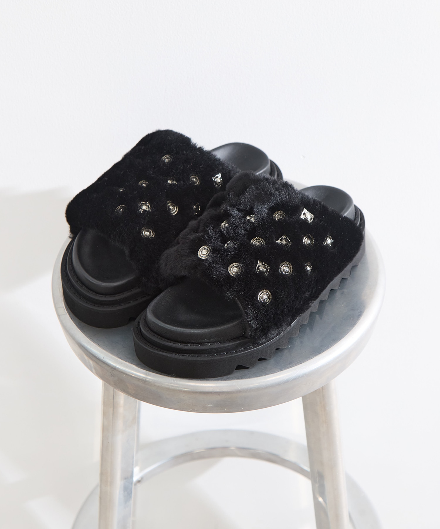 FUR CONCHO SANDALS TOGA