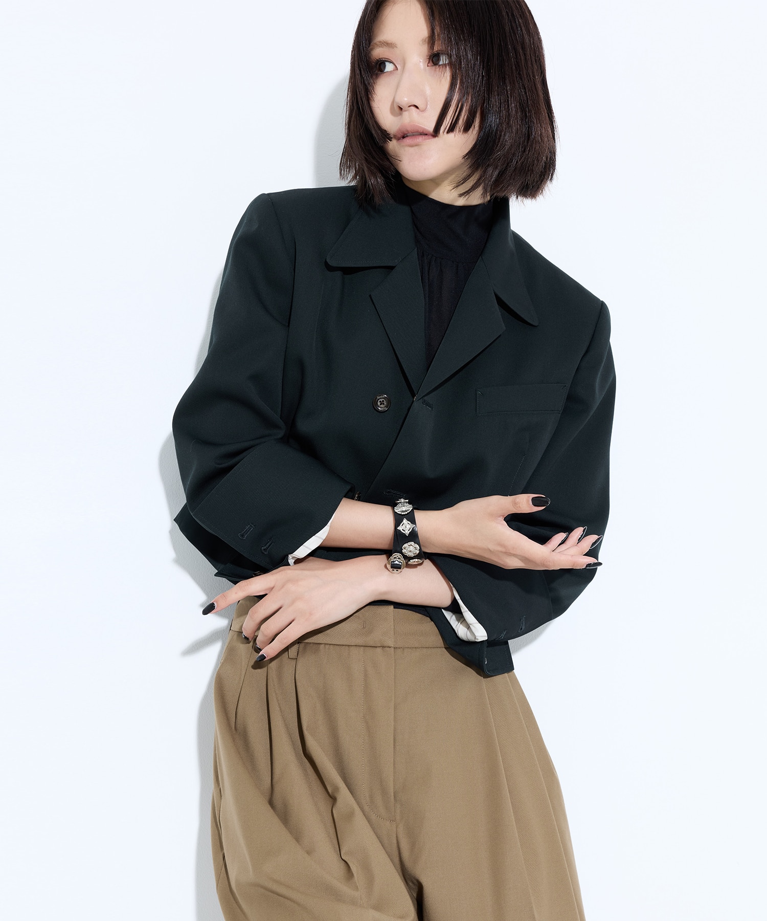 Double leather bangle TOGA