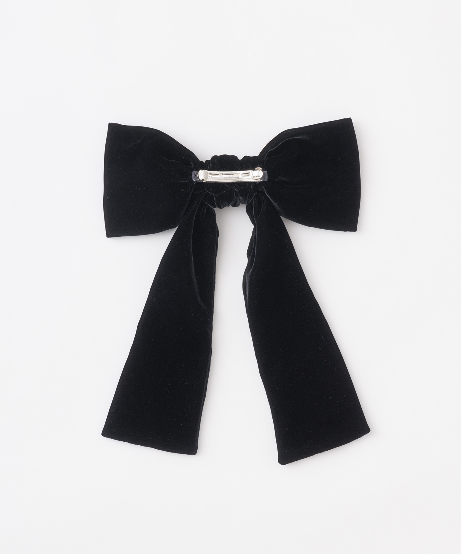 VELVET BOW HAIR CLIP FETICO