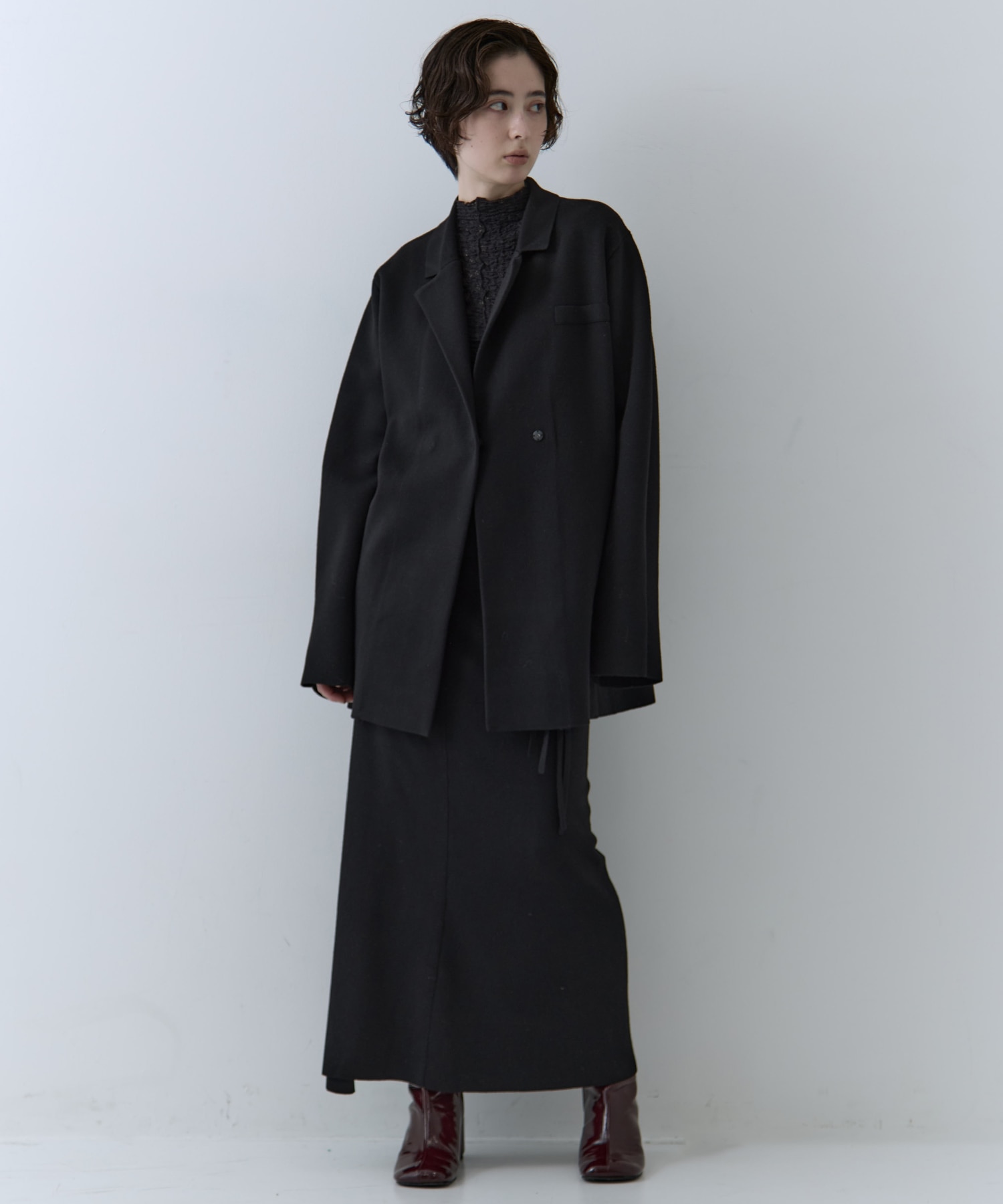 UND JACKET WINDING SKIRT KNIT SET DRESS AMERI