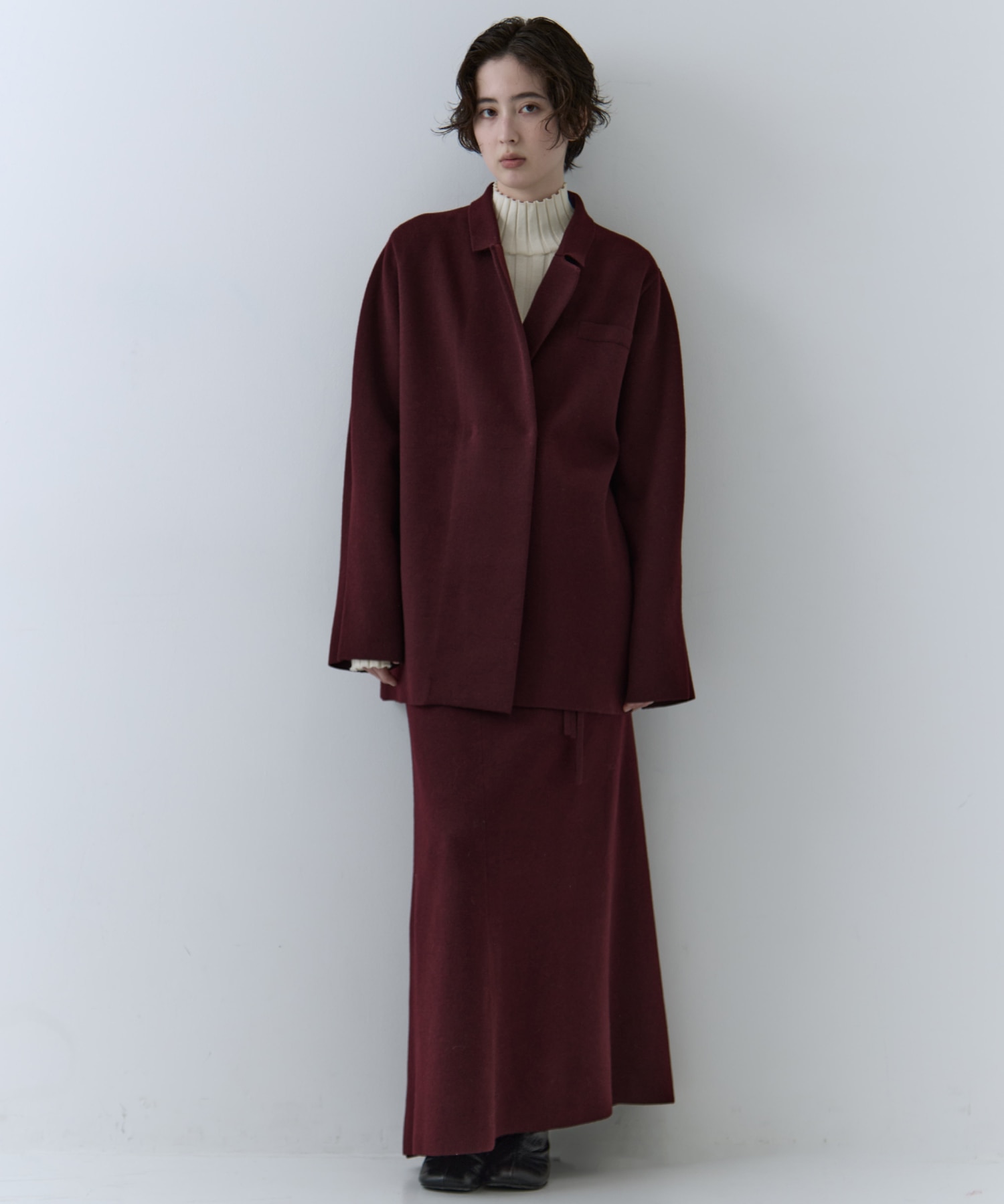 UND JACKET WINDING SKIRT KNIT SET DRESS AMERI