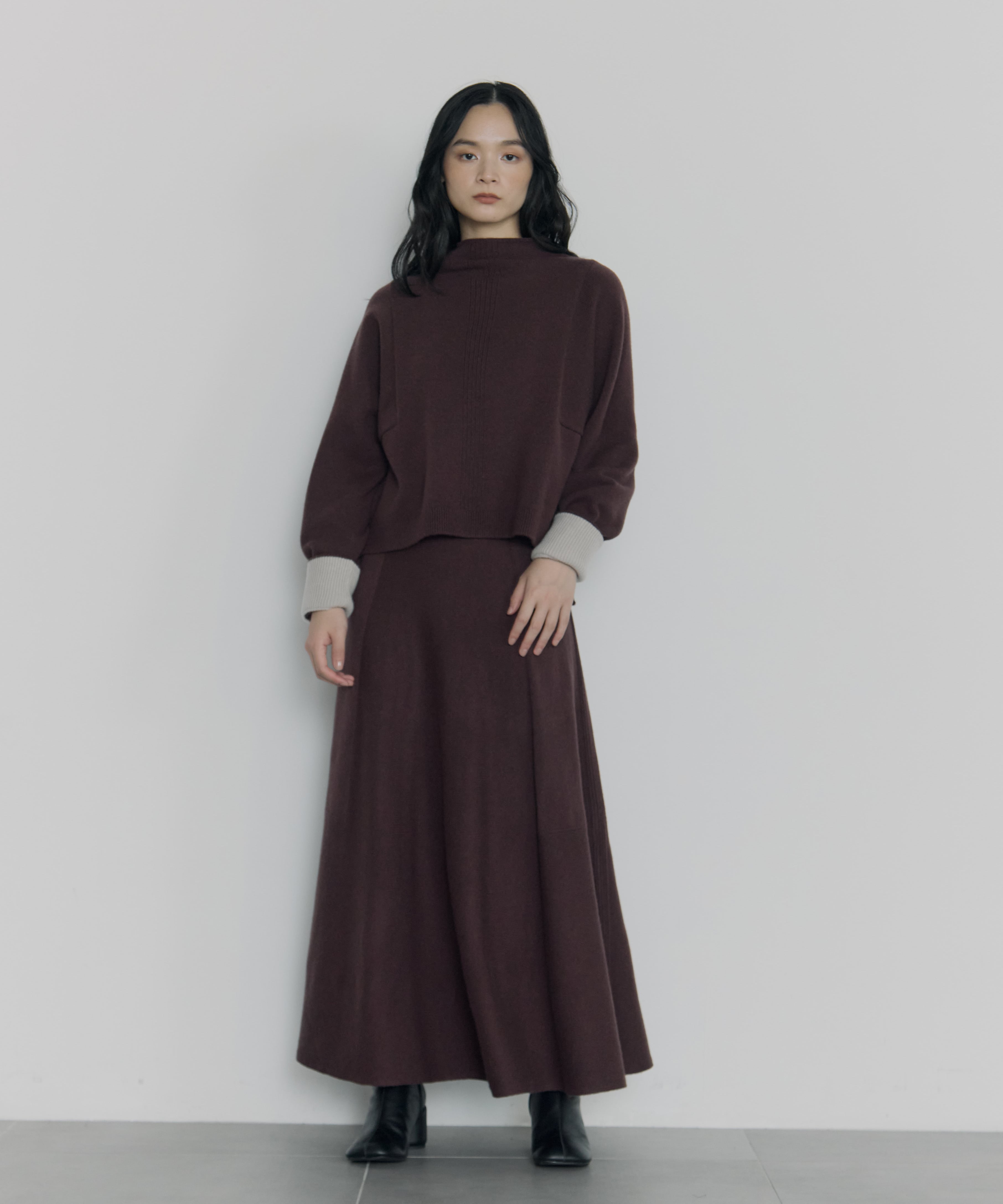 別注 CASHMERE BOAT NECK KNIT WRAPINKNOT