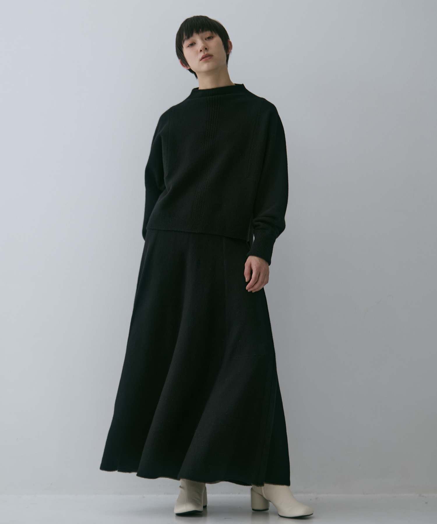 別注 CASHMERE BOAT NECK KNIT WRAPINKNOT