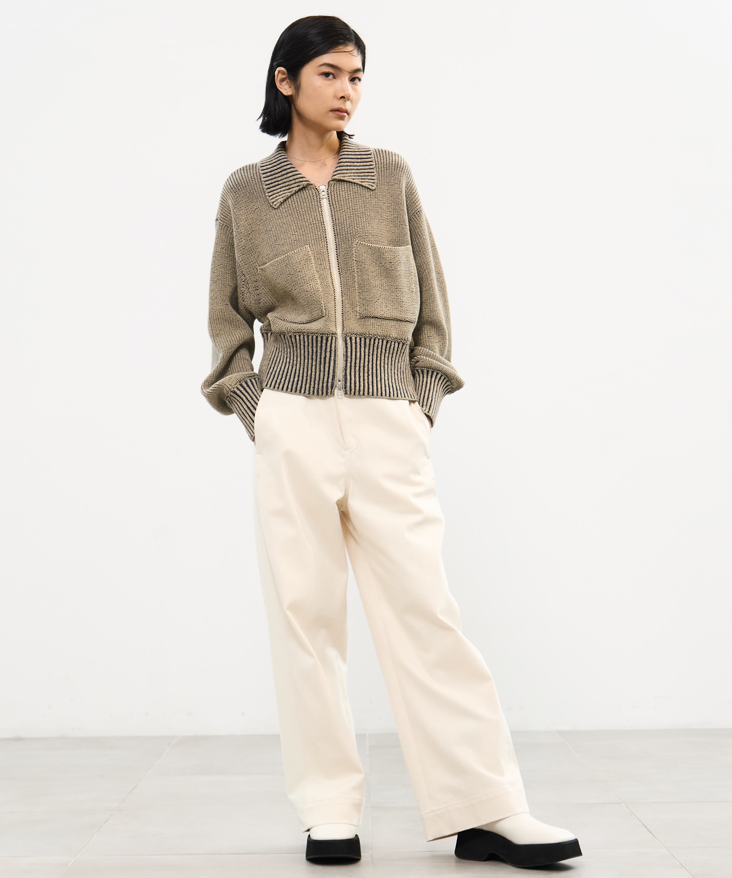 別注 ZIP CROPPED TOPS WRAPINKNOT