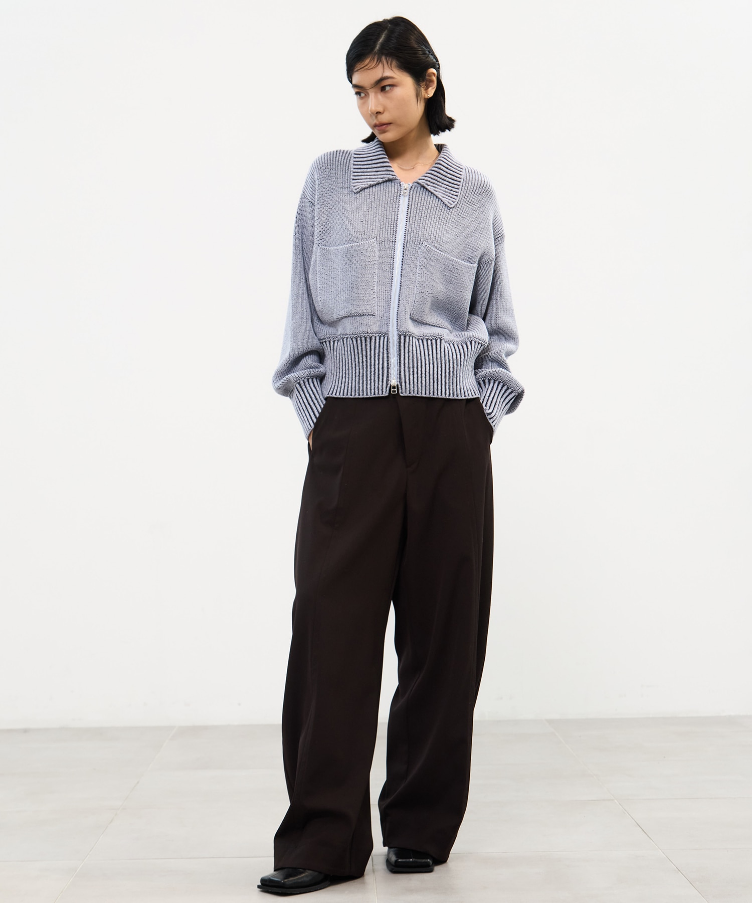 別注 ZIP CROPPED TOPS WRAPINKNOT