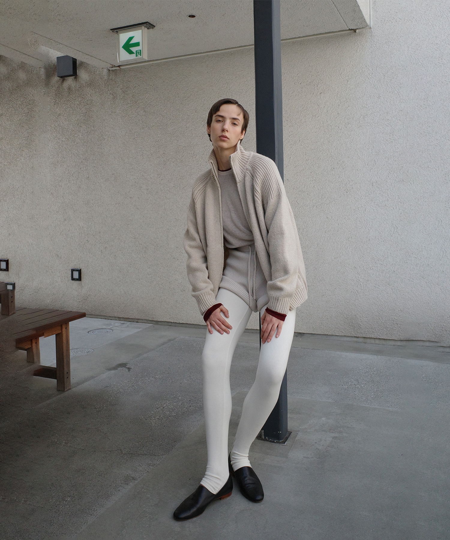 POCKET ZIP KNIT TOPS CLANE