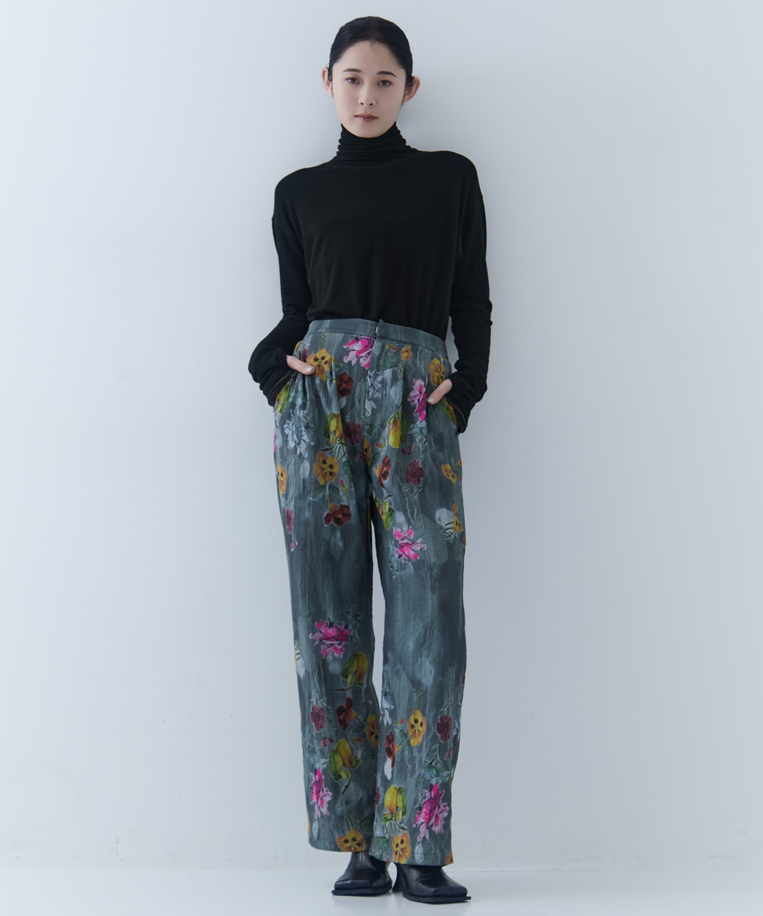UND GRACE JACQUARD PRINT PANTS AMERI