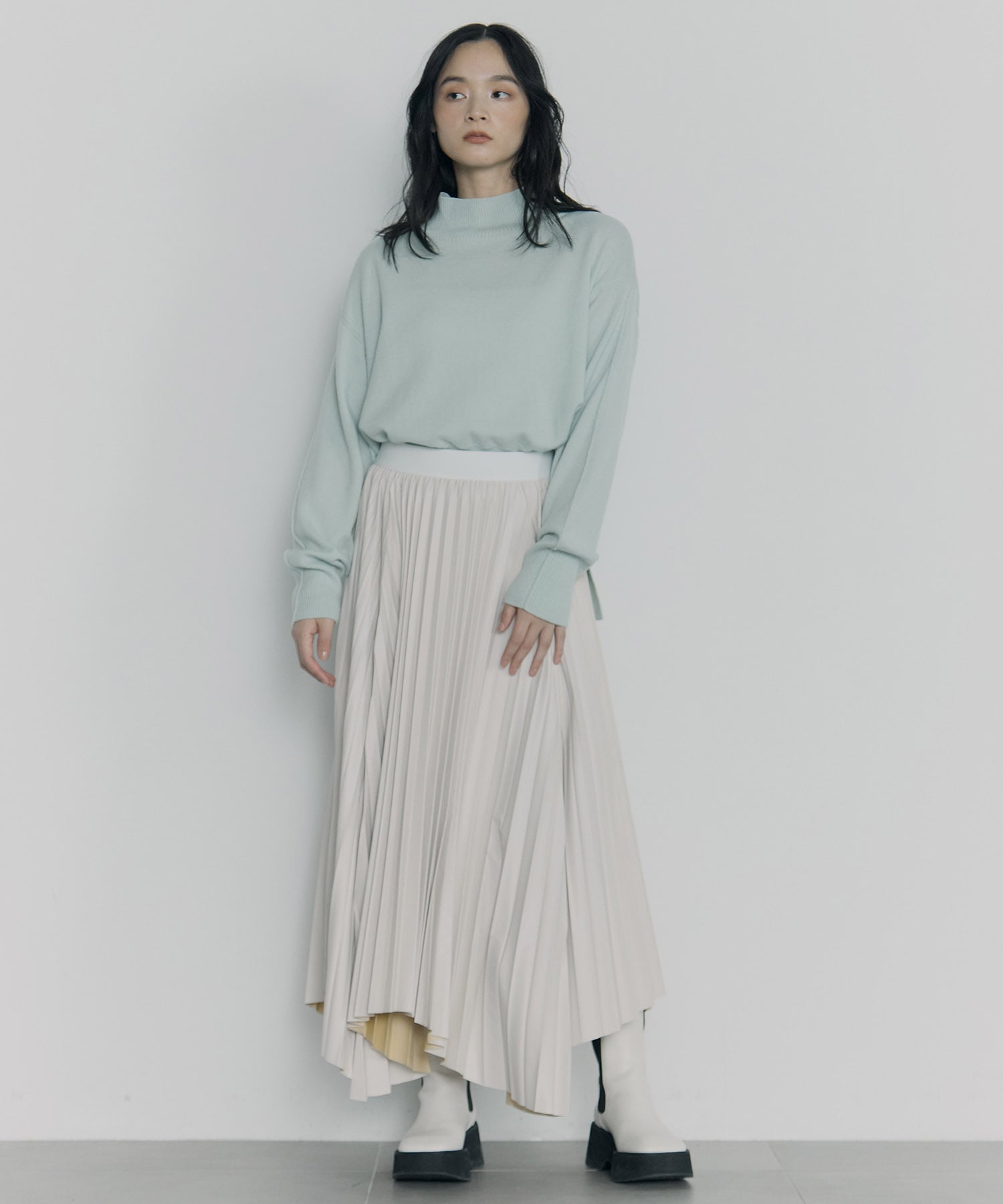 Faux Leather Pleated SK STUDIOUS