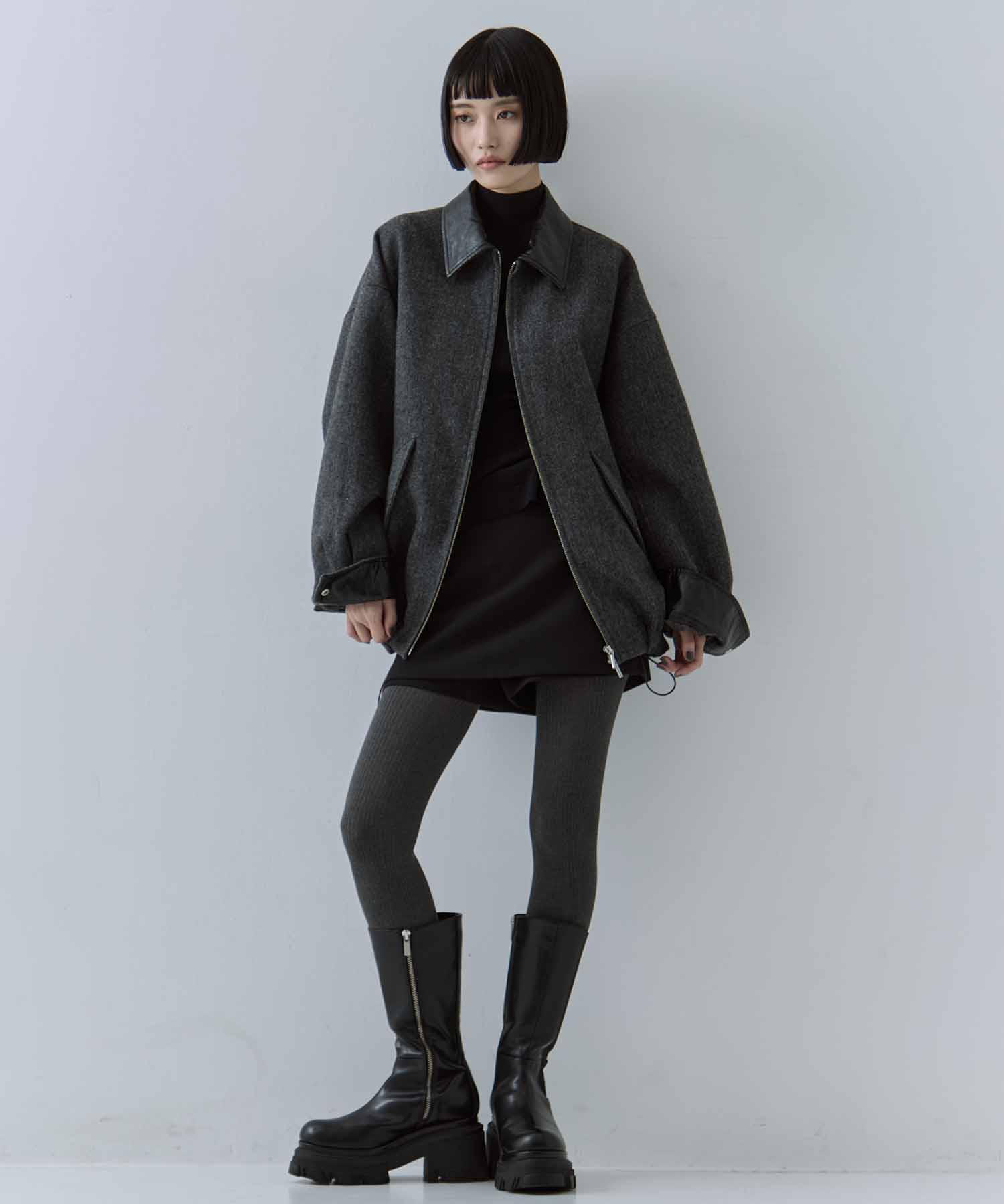 UND TWEED WORK DETAIL BLOUSON AMERI