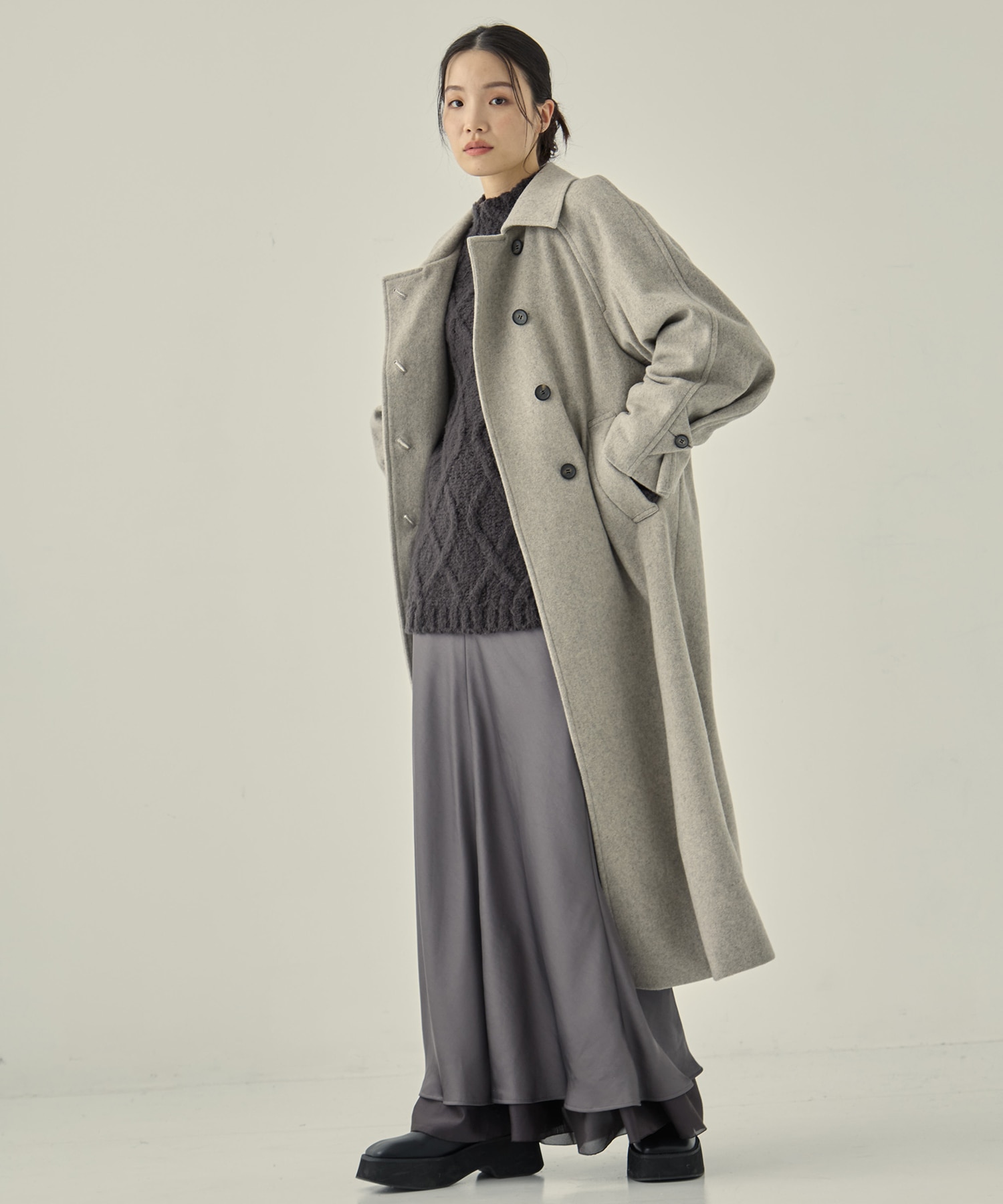 Stand Collar Wool Coat STUDIOUS