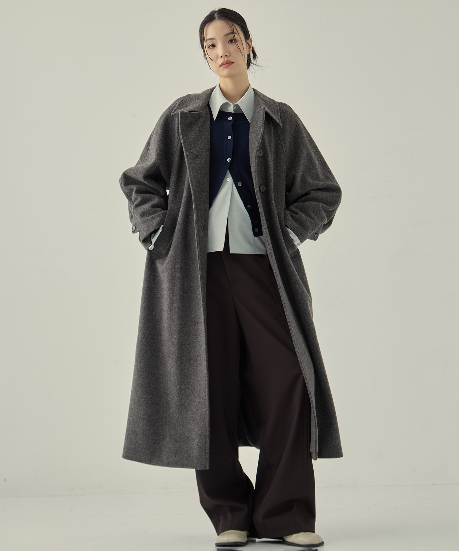 Stand Collar Wool Coat STUDIOUS