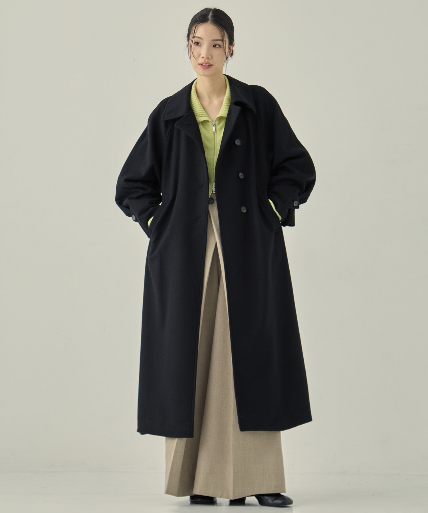 Stand Collar Wool Coat STUDIOUS