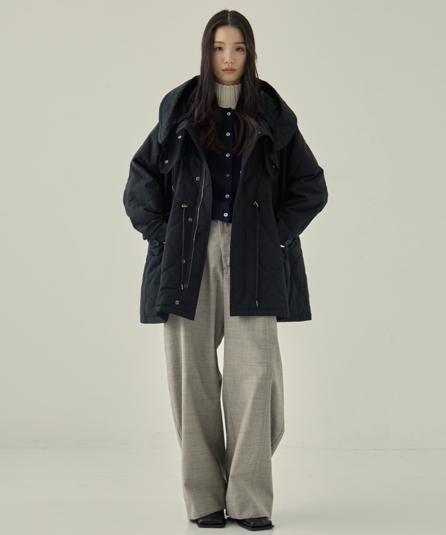 リサイクル60/40クロスキルティング モッズコート VACHEMENT