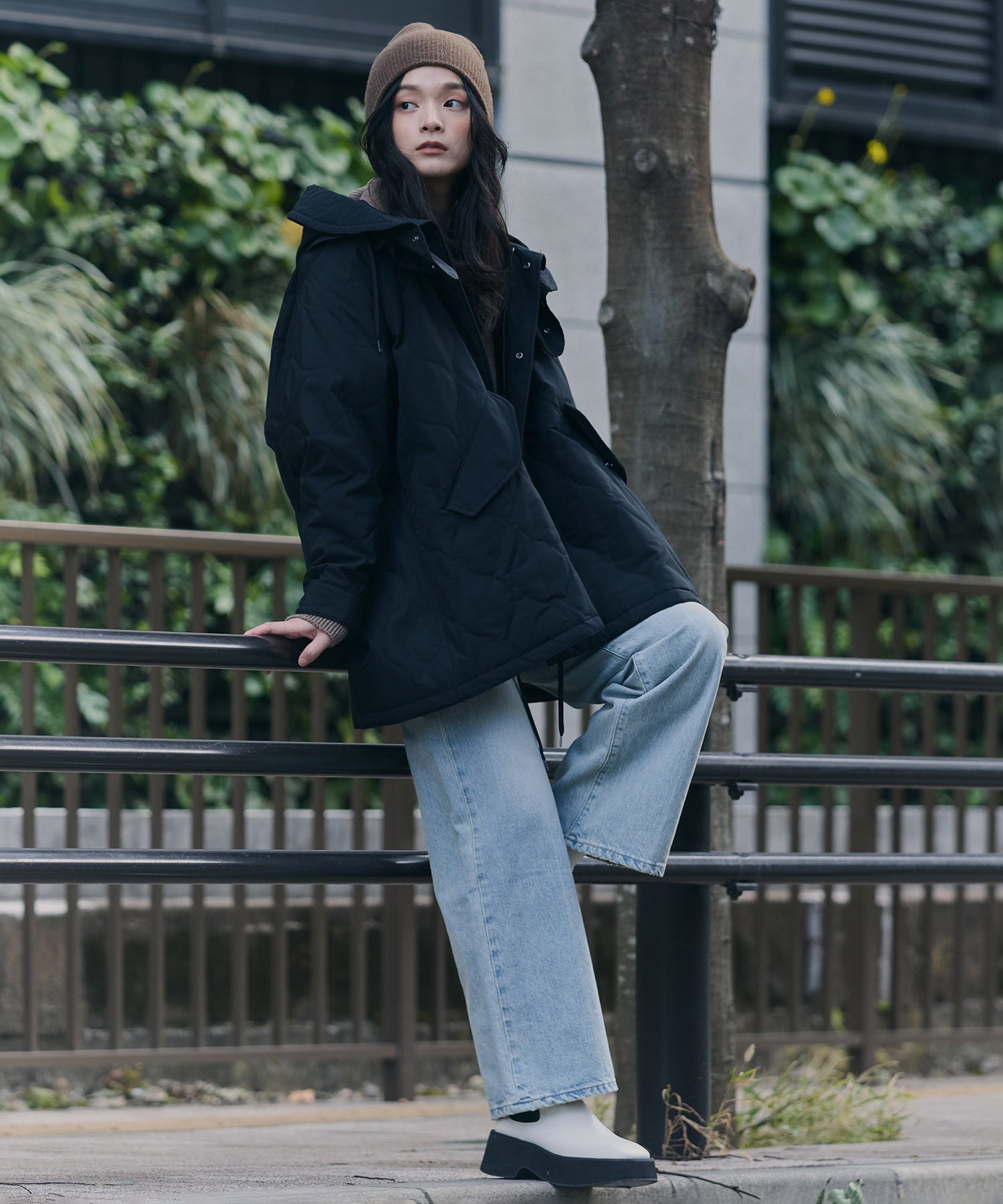 リサイクル60/40クロスキルティング モッズコート VACHEMENT