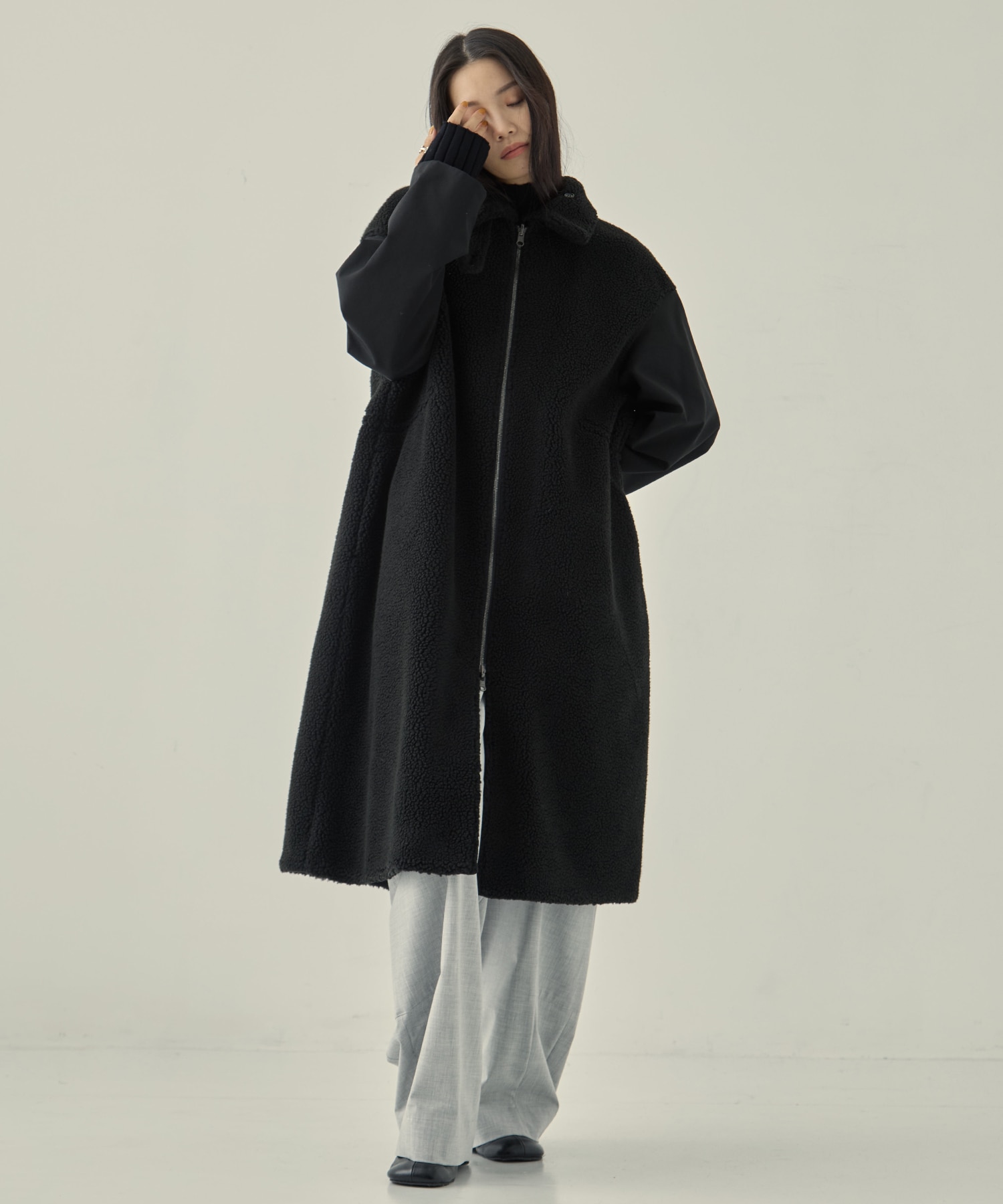 リサイクルシェルタフタ×ボア(ロング) VACHEMENT