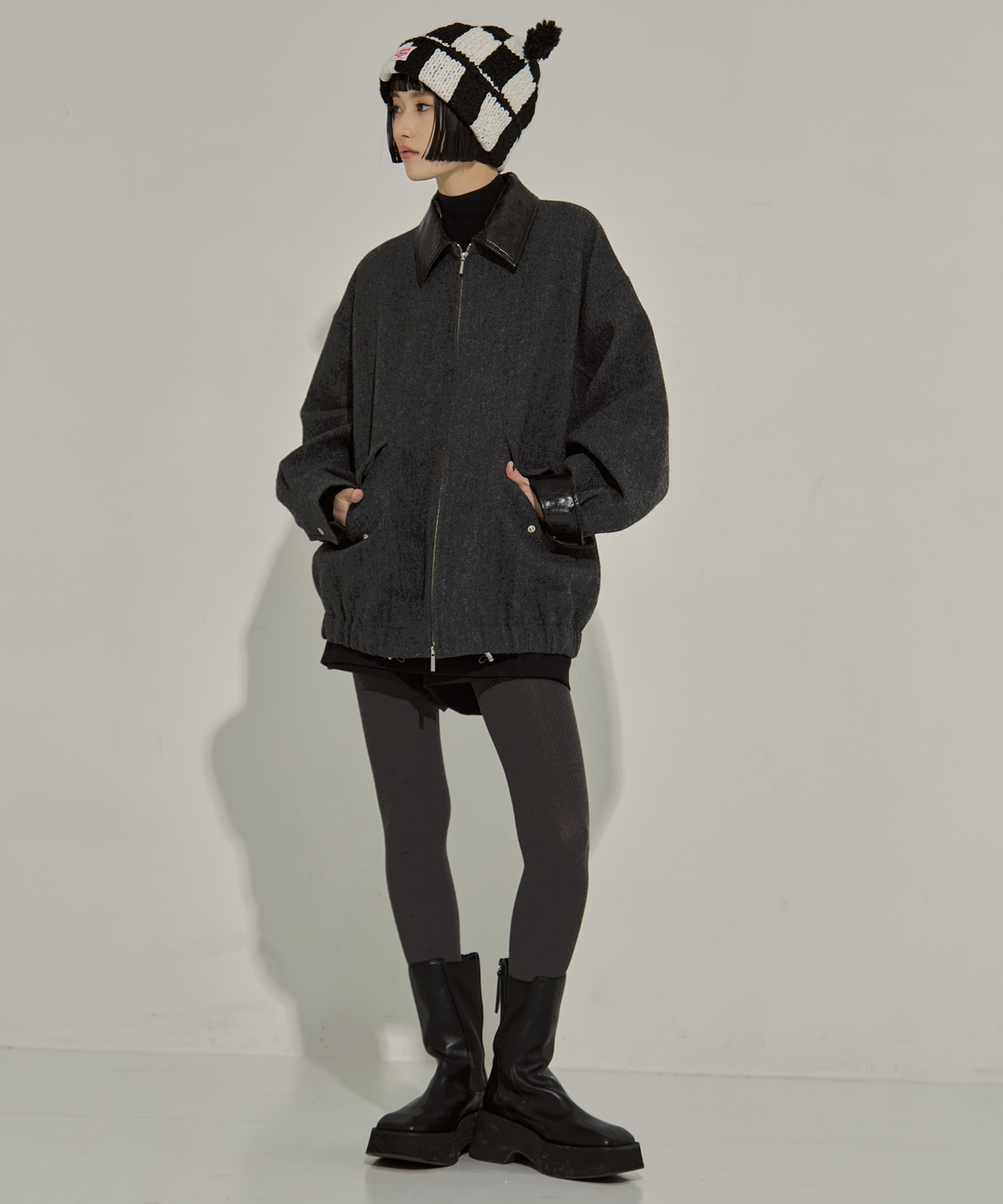 Checkered Flag Bear Beanie BASICKS