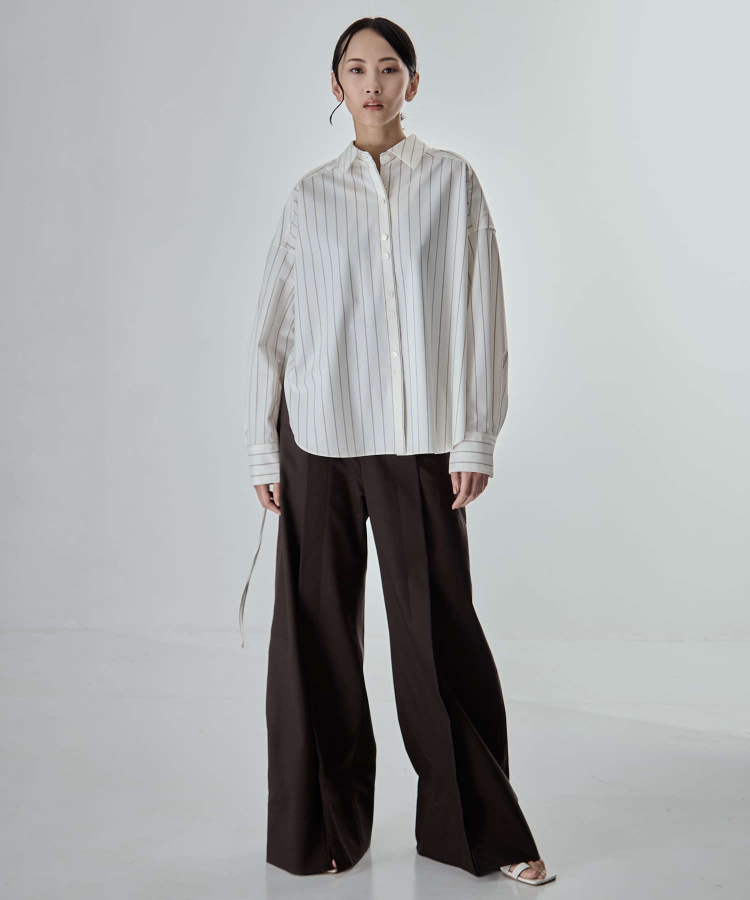 Wide Stripe 2way Shirt STUDIOUS