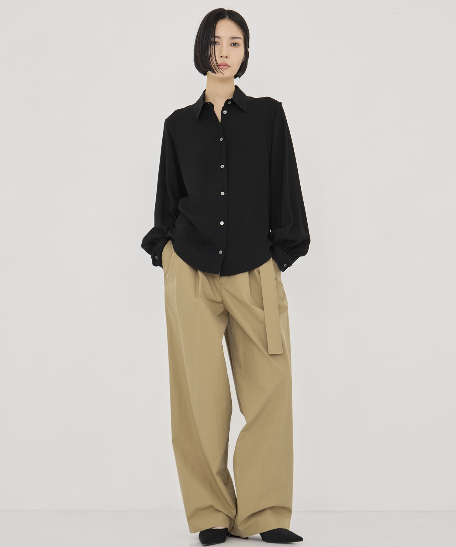 BLACK FORMAL BOWTIE SHIRT CINOH