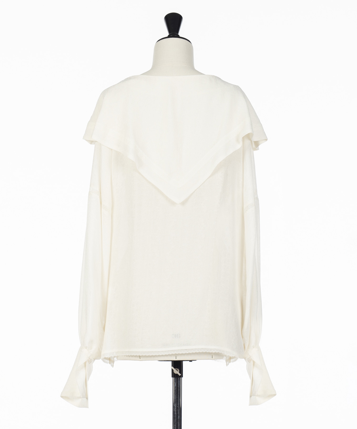 LACE JACQUARD SAILOR COLLAR BLOUSE FETICO