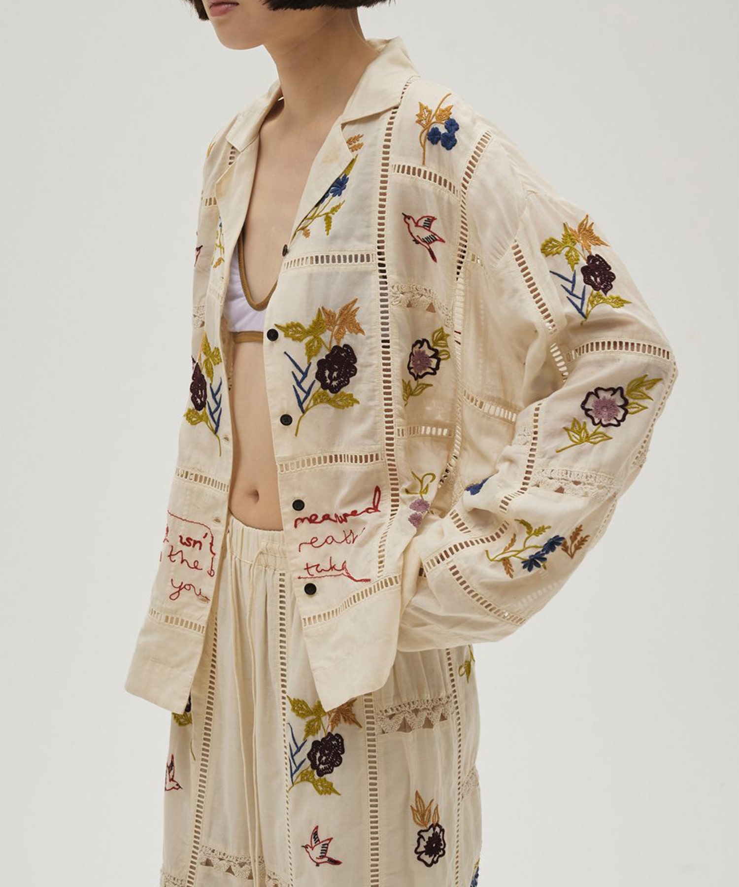 Embroidery Patchwork Shirts TODAYFUL