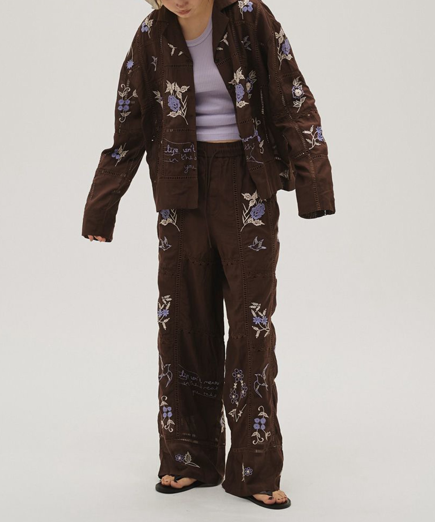 Embroidery Patchwork Shirts TODAYFUL