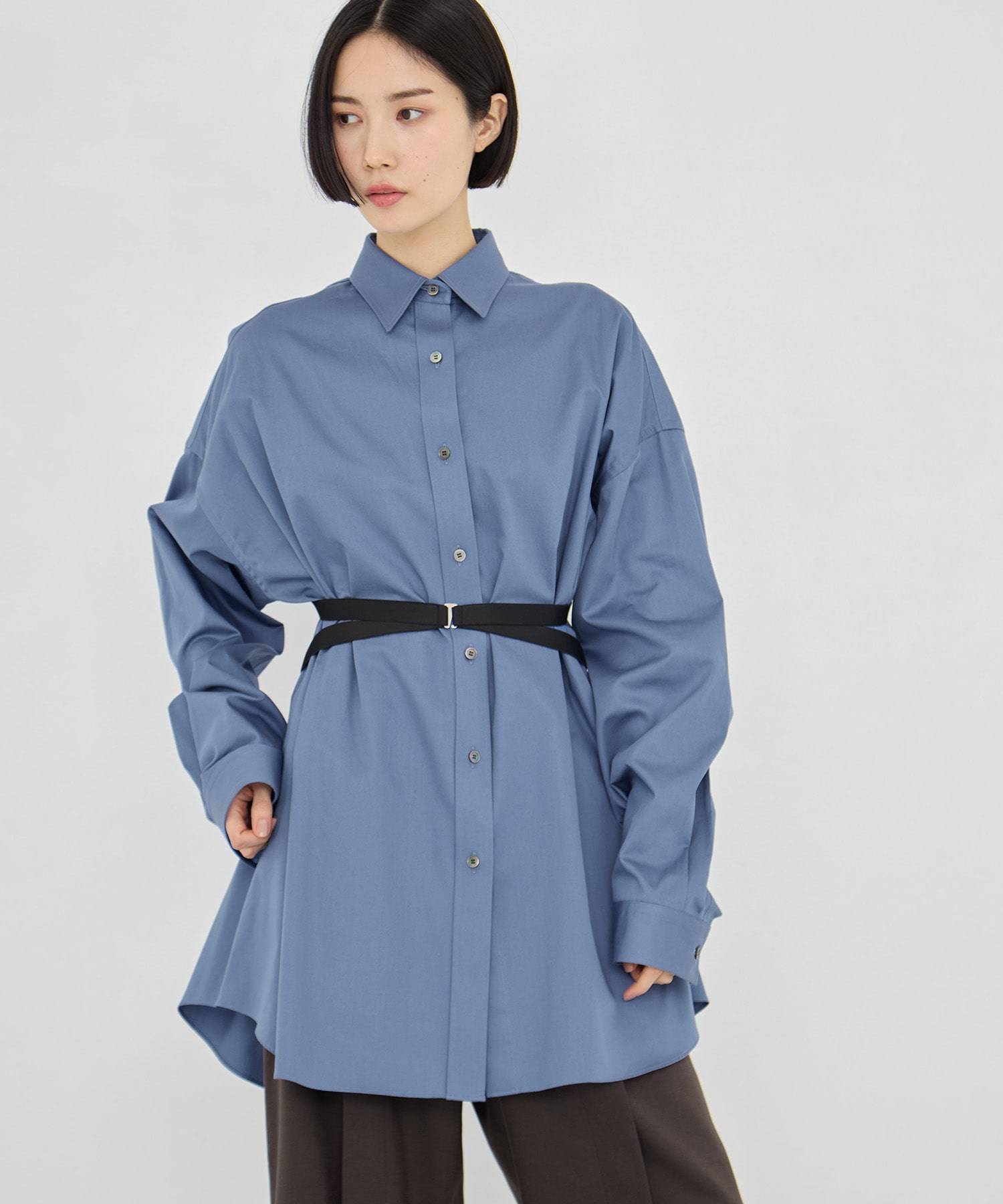 COTTON SATIN OVERSIZED SHIRT JOHN LAWRENCE SULLIVAN