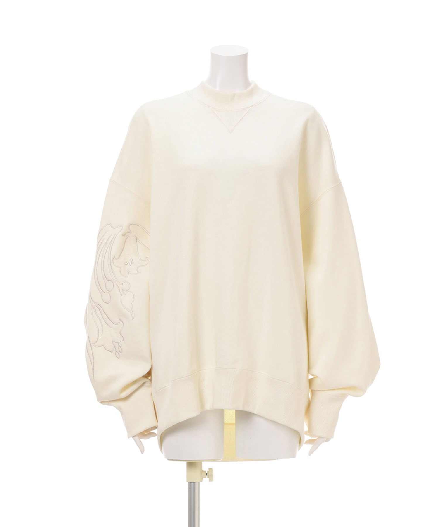 Floral Embroidery Oversized Sweat Top Mame Kurogouchi