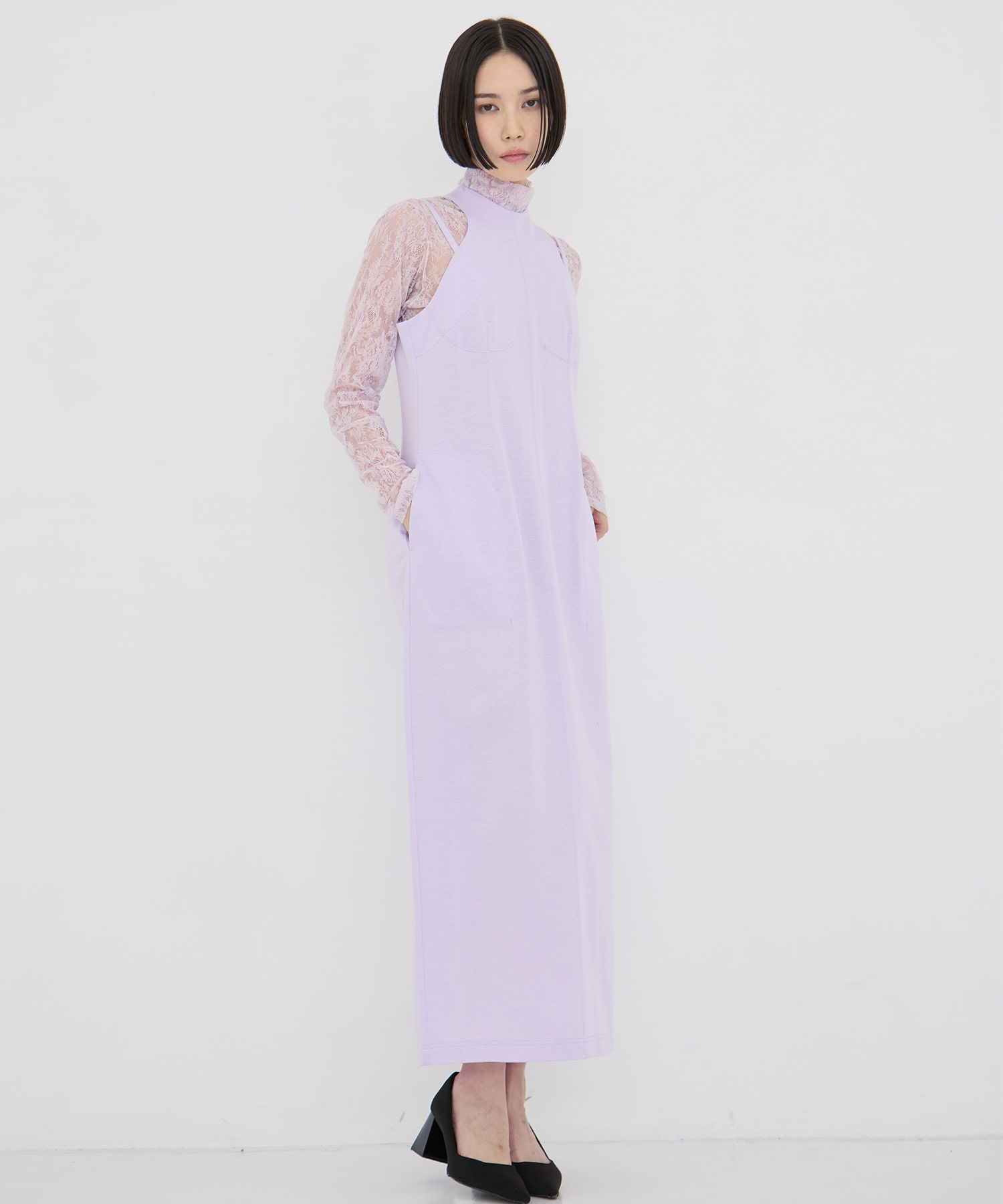 Cotton Jersey Halter Neck Dress Mame Kurogouchi