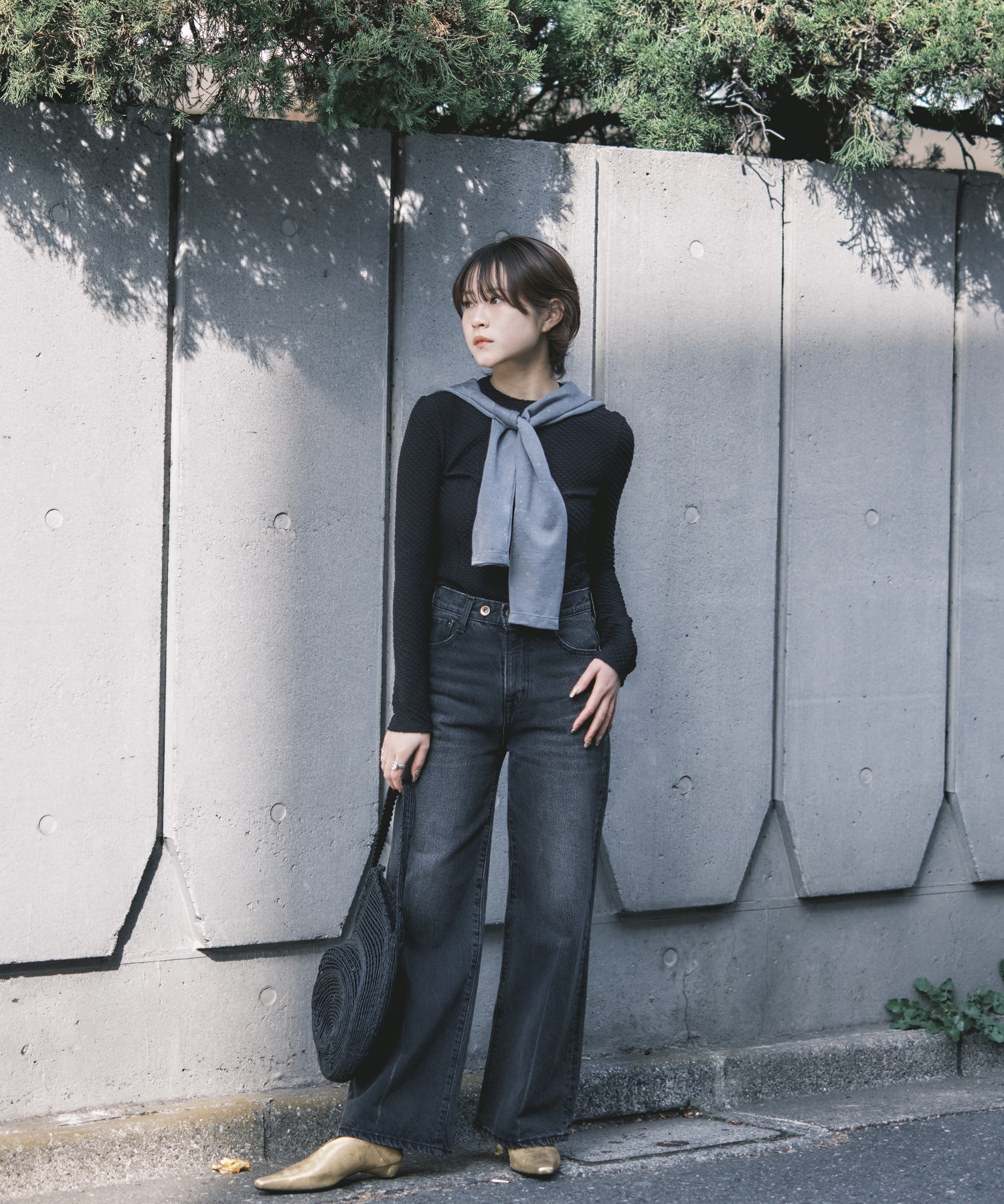 Starry Jersey Square Neck Sheer Top Mame Kurogouchi