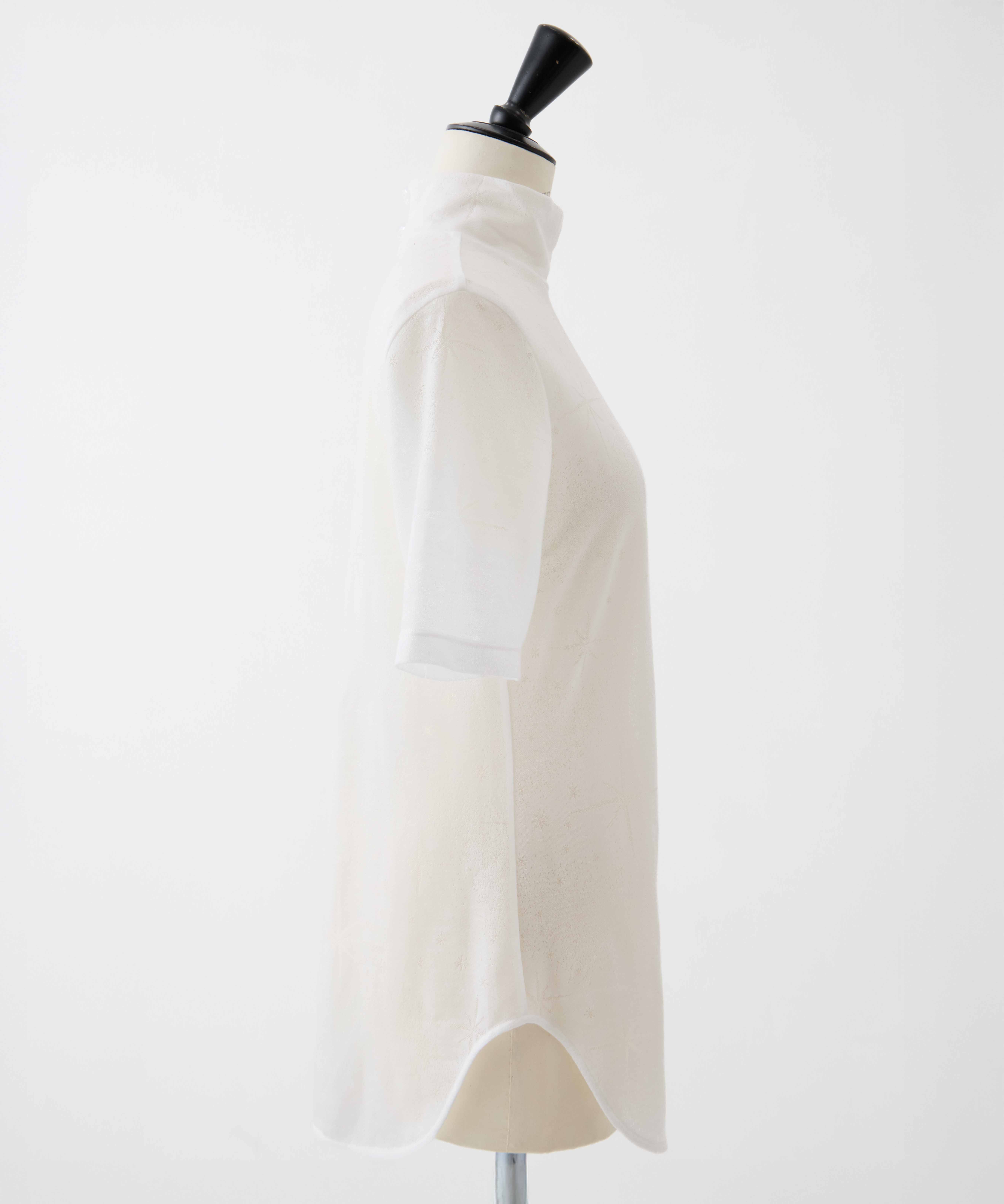Starry Jersey Short Sleeve Sheer Top Mame Kurogouchi