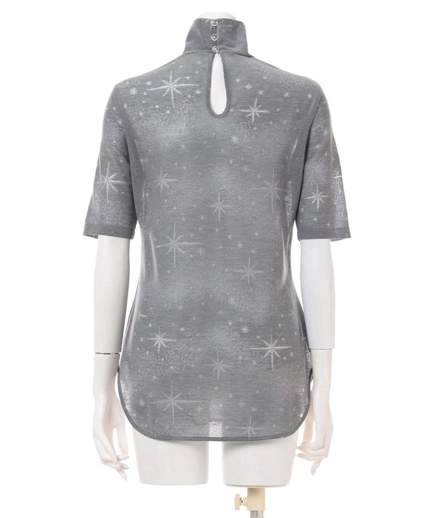 Starry Jersey Short Sleeve Sheer Top Mame Kurogouchi
